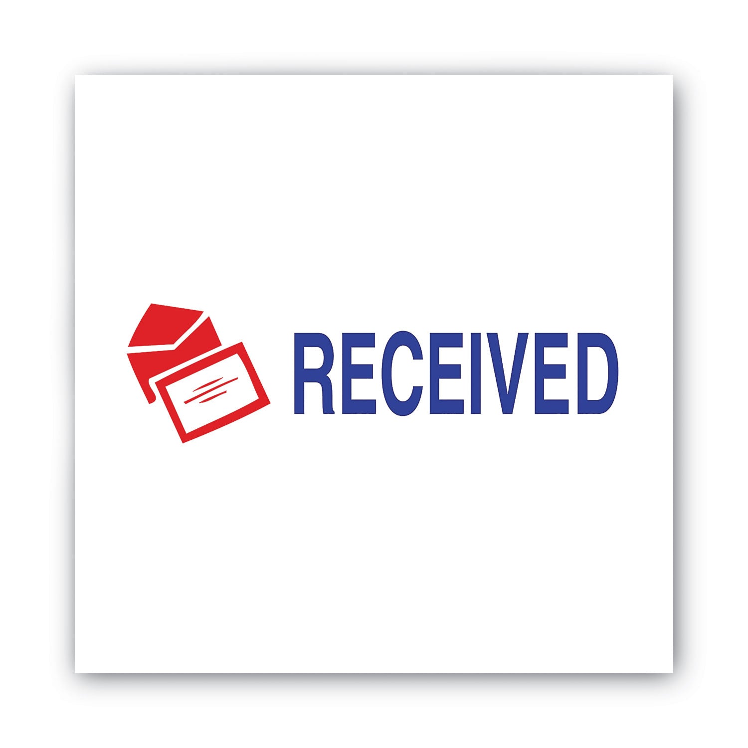 ACCUSTAMP2® Pre-Inked Shutter Stamp, Red/Blue, RECEIVED, 1.63 x 0.5