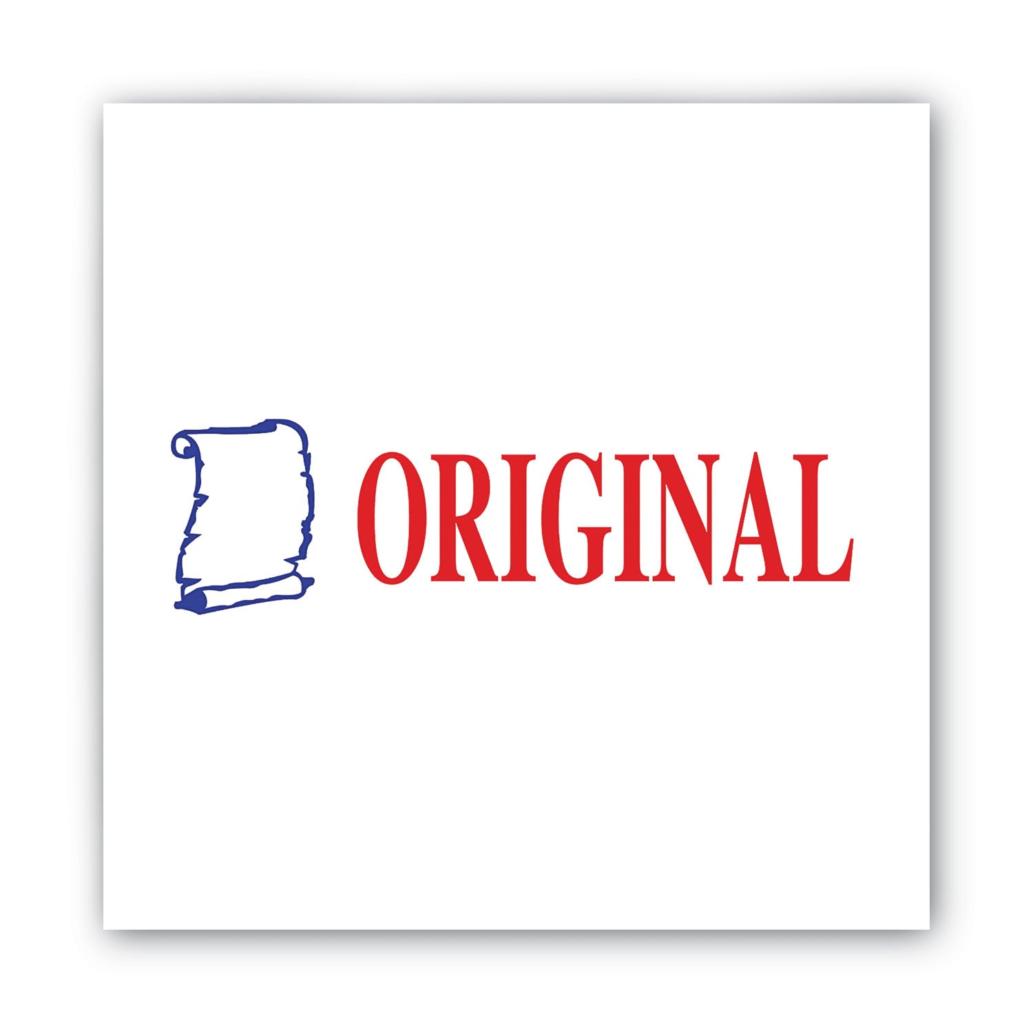 ACCUSTAMP2® Pre-Inked Shutter Stamp, Red/Blue, ORIGINAL, 1.63 x 0.5