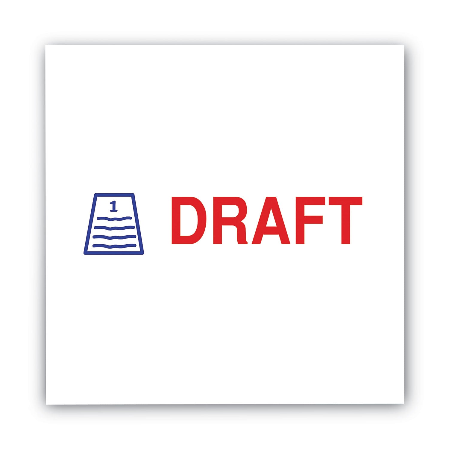 ACCUSTAMP2® Pre-Inked Shutter Stamp, Red/Blue, DRAFT, 1.63 x 0.5