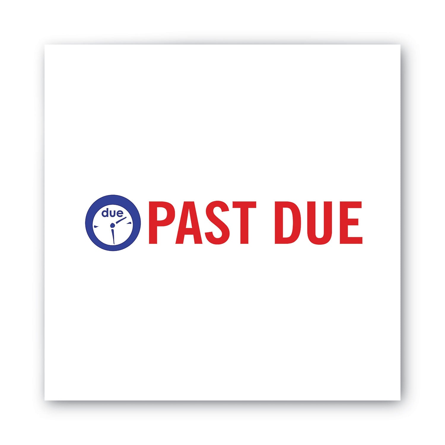 ACCUSTAMP2® Pre-Inked Shutter Stamp, Red/Blue, PAST DUE, 1.63 x 0.5