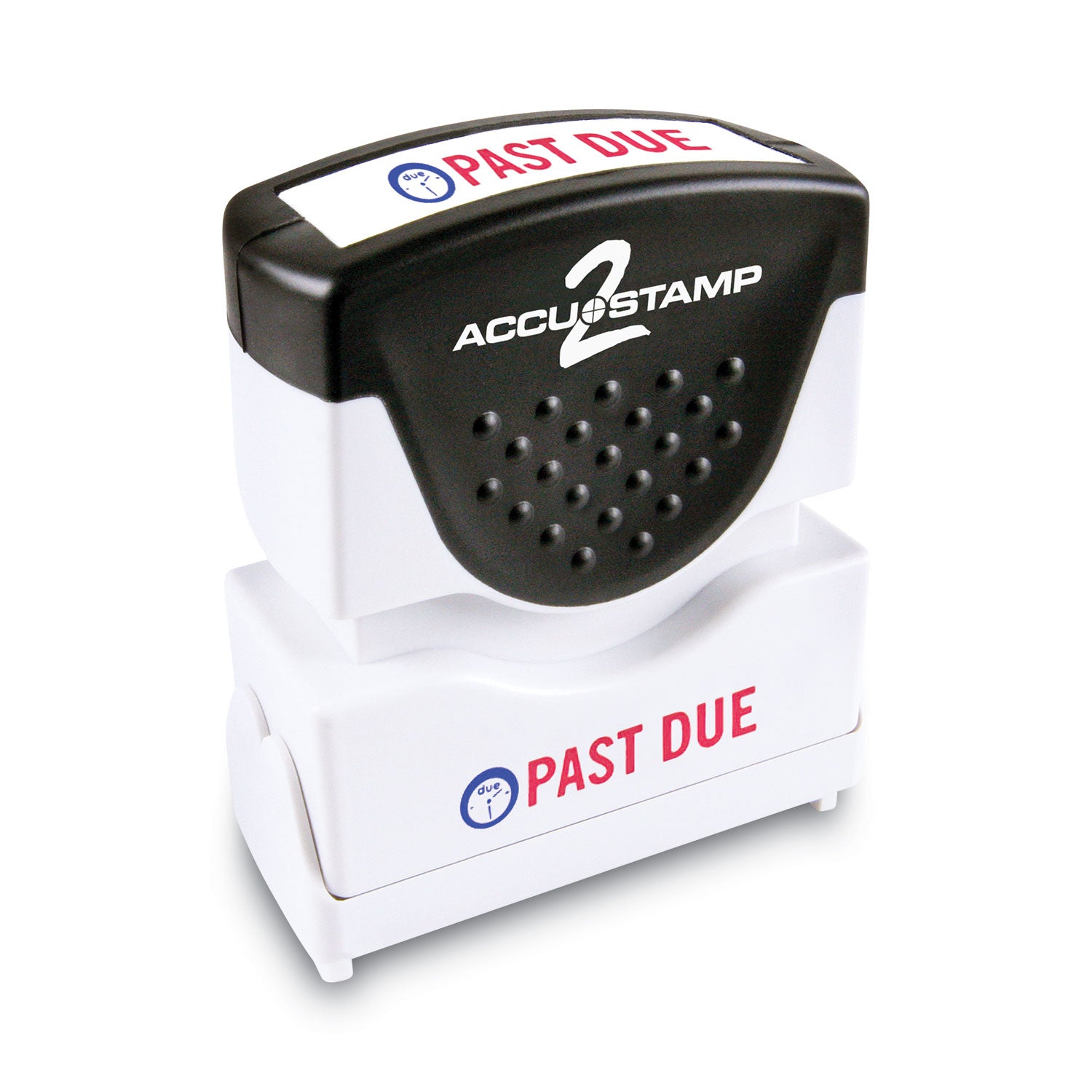 ACCUSTAMP2® Pre-Inked Shutter Stamp, Red/Blue, PAST DUE, 1.63 x 0.5