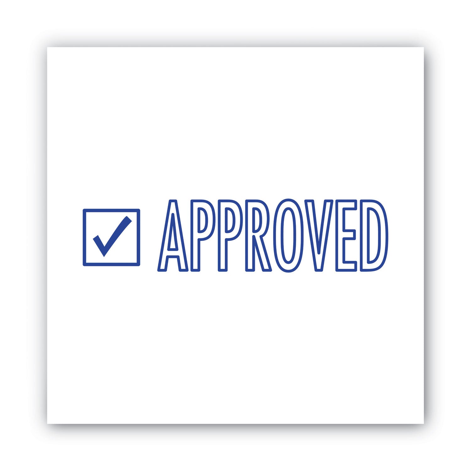 ACCUSTAMP2® Pre-Inked Shutter Stamp, Blue, APPROVED, 1.63 x 0.5