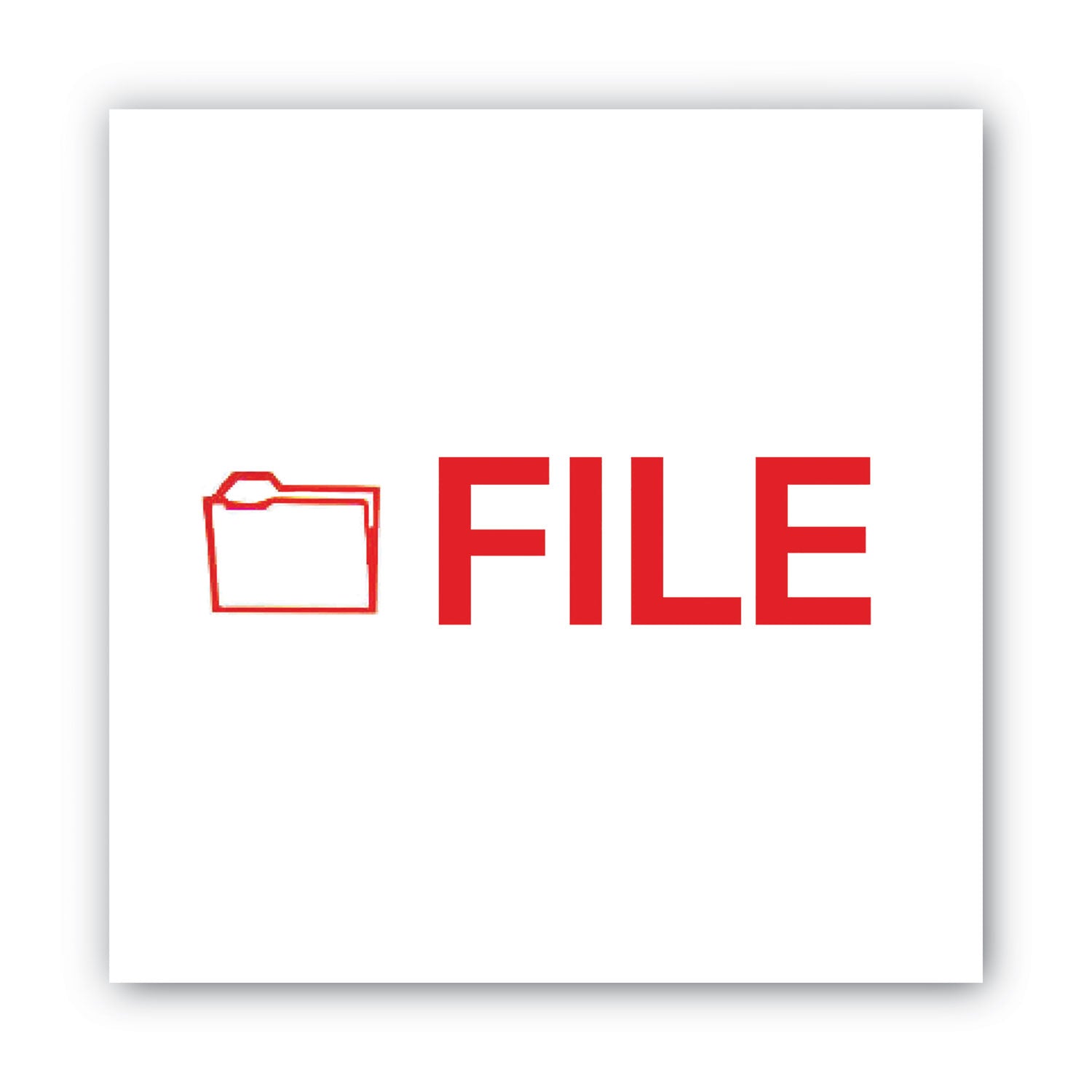 ACCUSTAMP2® Pre-Inked Shutter Stamp, Red, FILE,.63 x 0.5