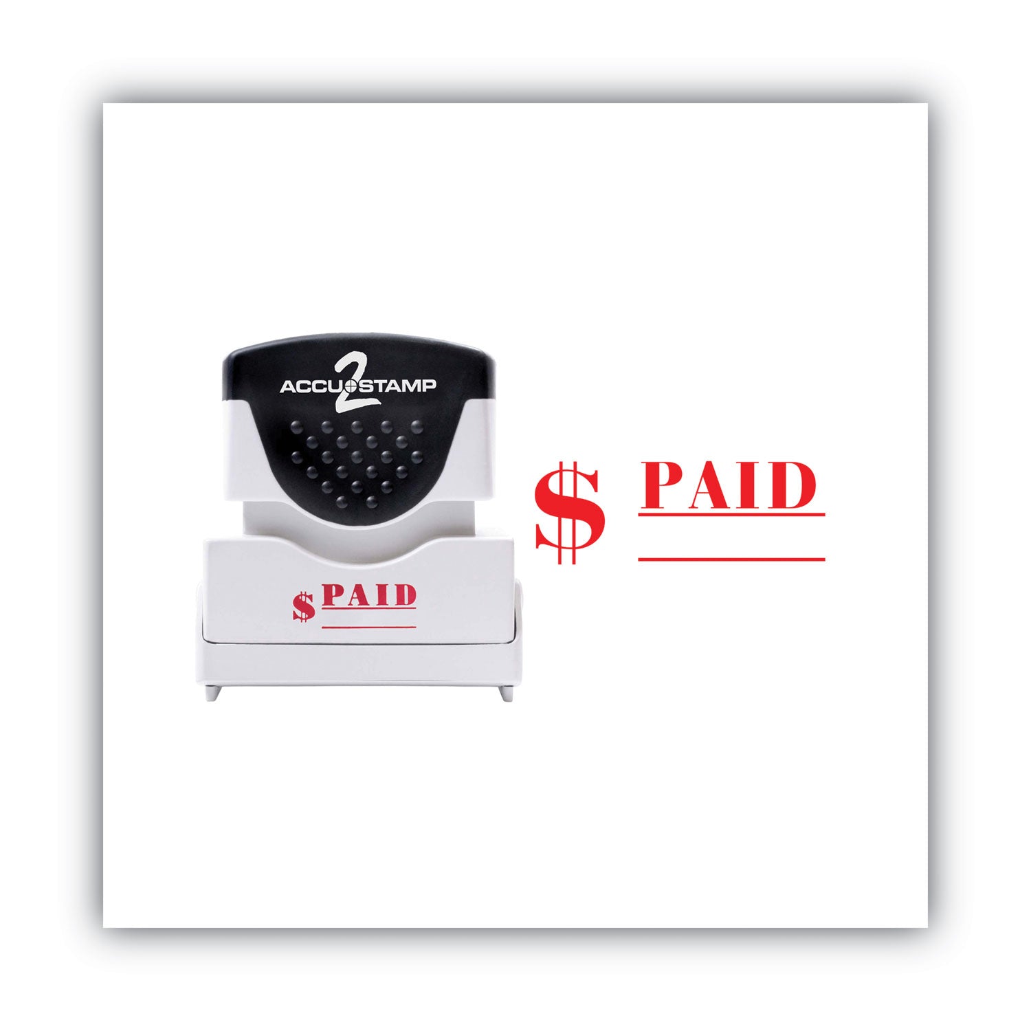 ACCUSTAMP2® Pre-Inked Shutter Stamp, Red, PAID, 1.63 x 0.5