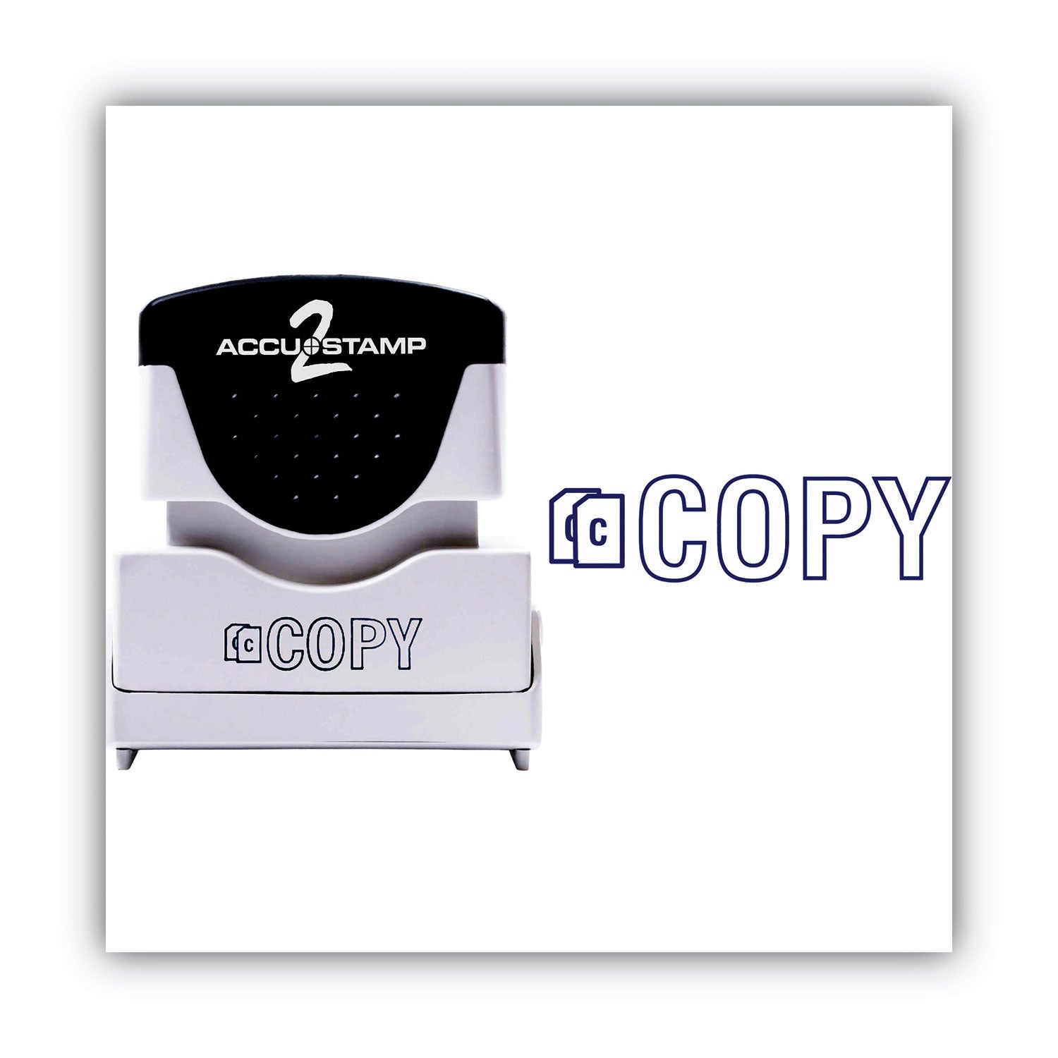 ACCUSTAMP2® Pre-Inked Shutter Stamp, Blue, COPY, 1.63 x 0.5