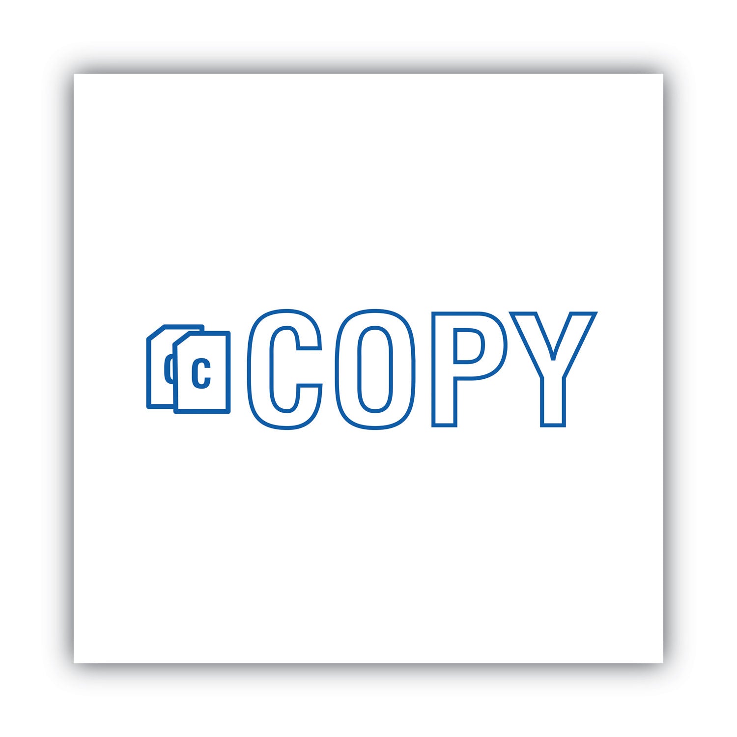 ACCUSTAMP2® Pre-Inked Shutter Stamp, Blue, COPY, 1.63 x 0.5
