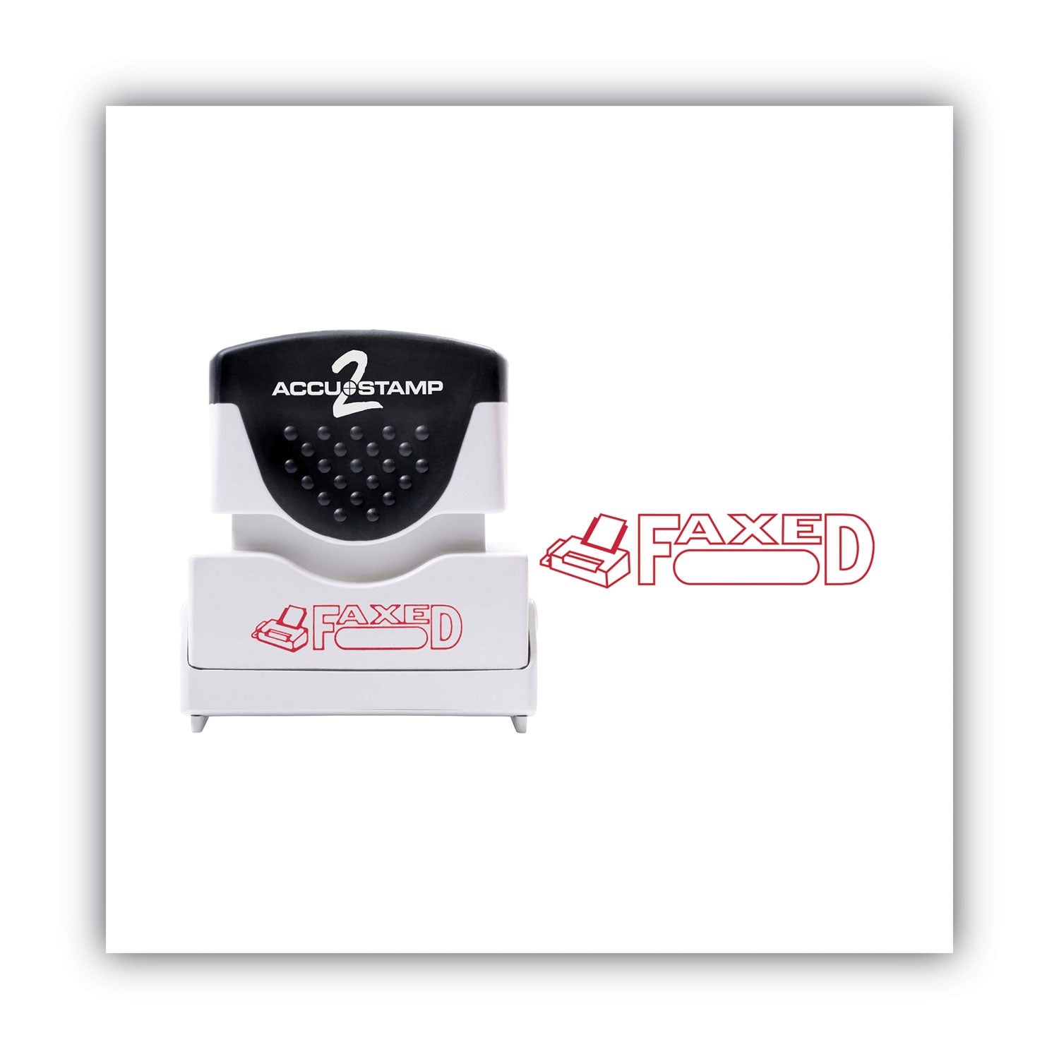 ACCUSTAMP2® Pre-Inked Shutter Stamp, Red, FAXED, 1.63 x 0.5