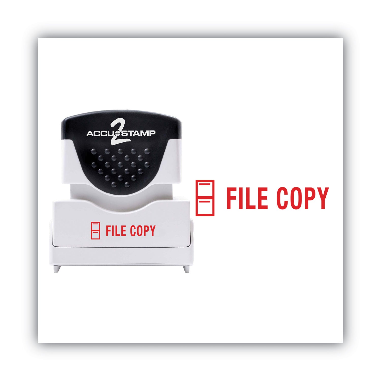 ACCUSTAMP2® Pre-Inked Shutter Stamp, Red, FILE COPY, 1.63 x 0.5