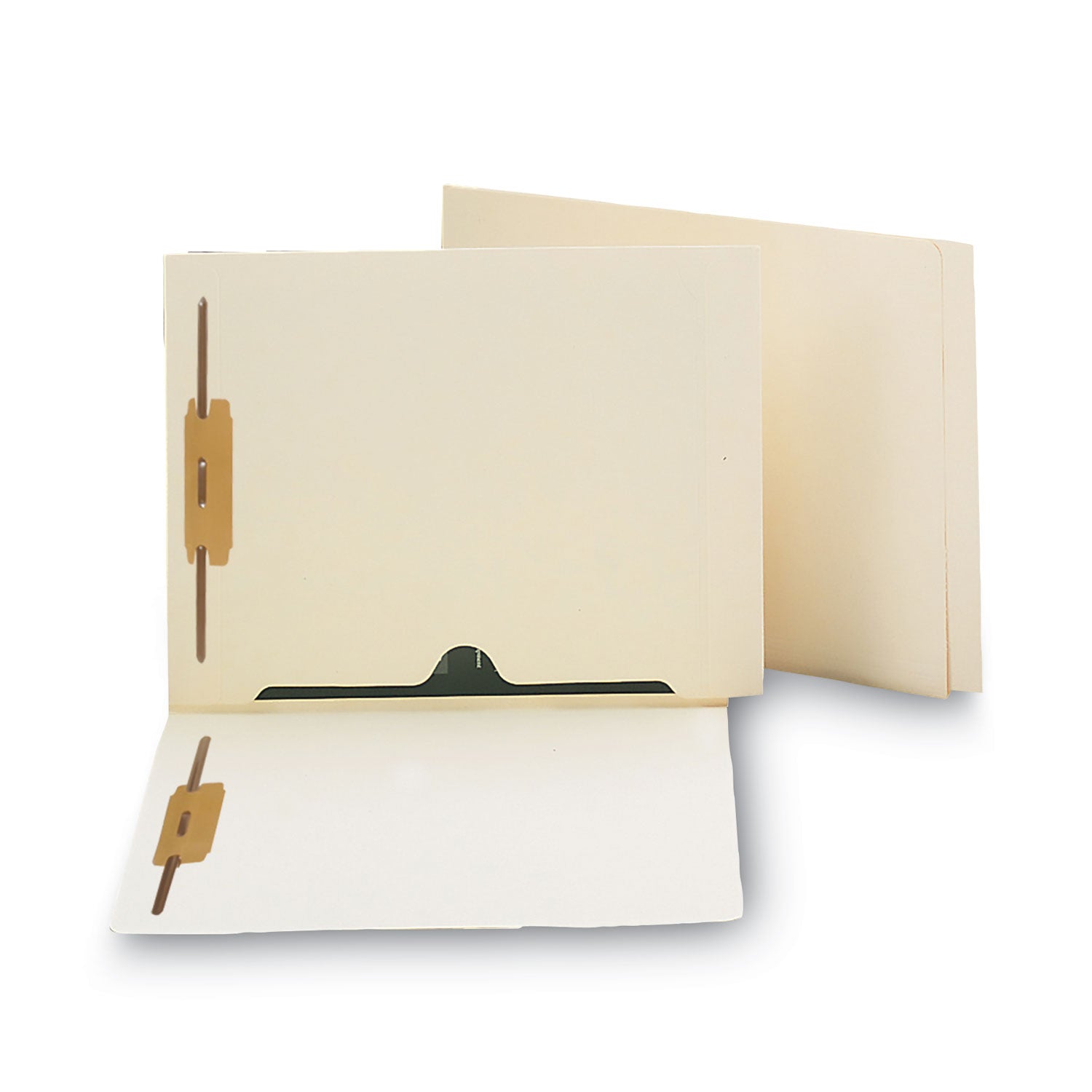 Smead Heavyweight End Tab Fastener Folders, Interior Back-Cover Pocket, 0.75" Expansion, 2 Fasteners, Letter Size, Manila, 50/Box