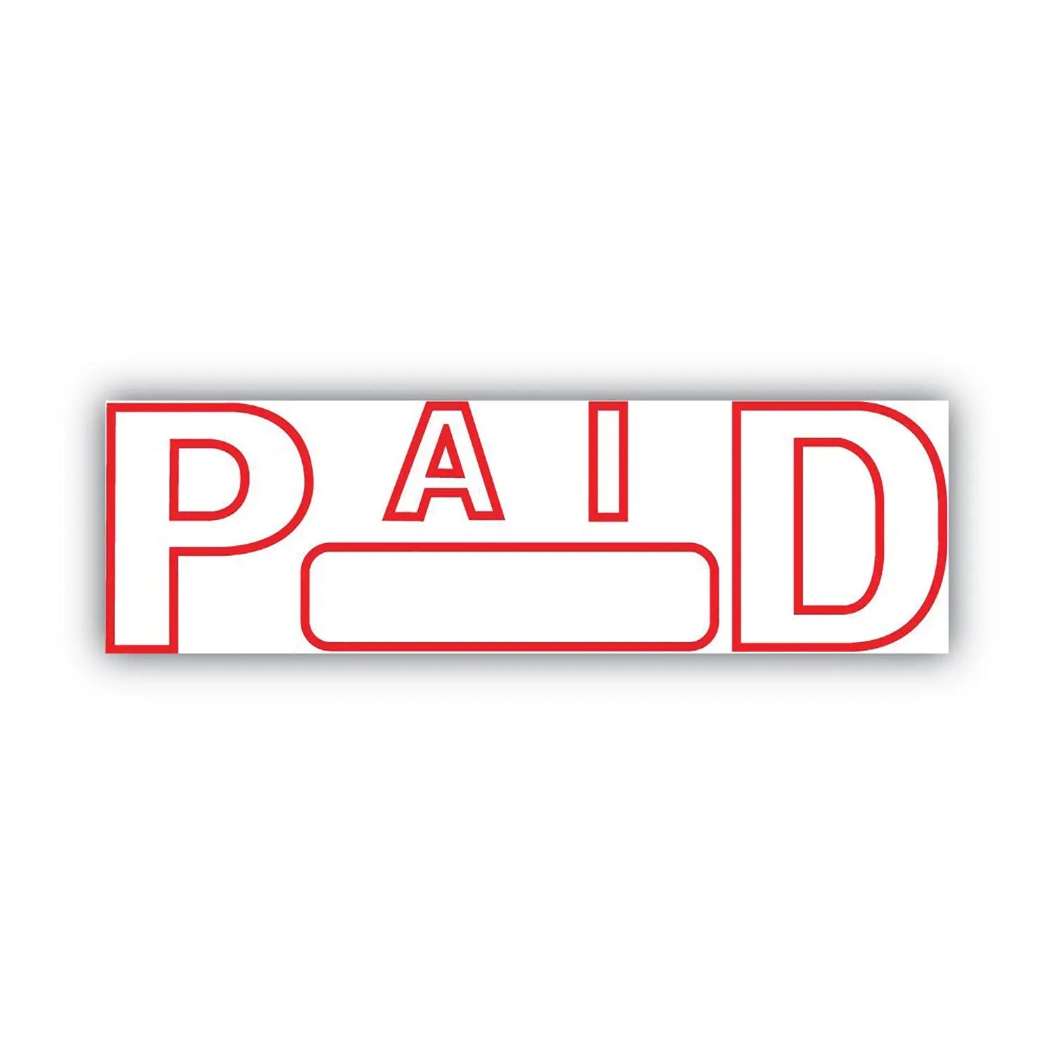 Green Line Message Stamp, Paid, 1.5 x 0.56, Red COSCO 2000PLUS® Flipcost