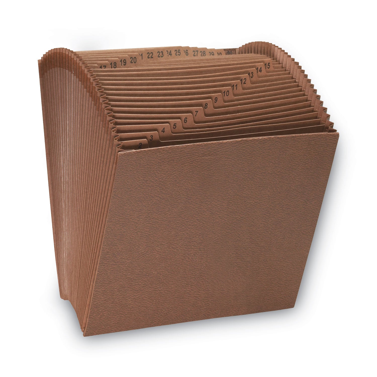 Smead TUFF Expanding Open-Top Stadium File, 31 Sections, 1/31-Cut Tabs, Letter Size, Redrope