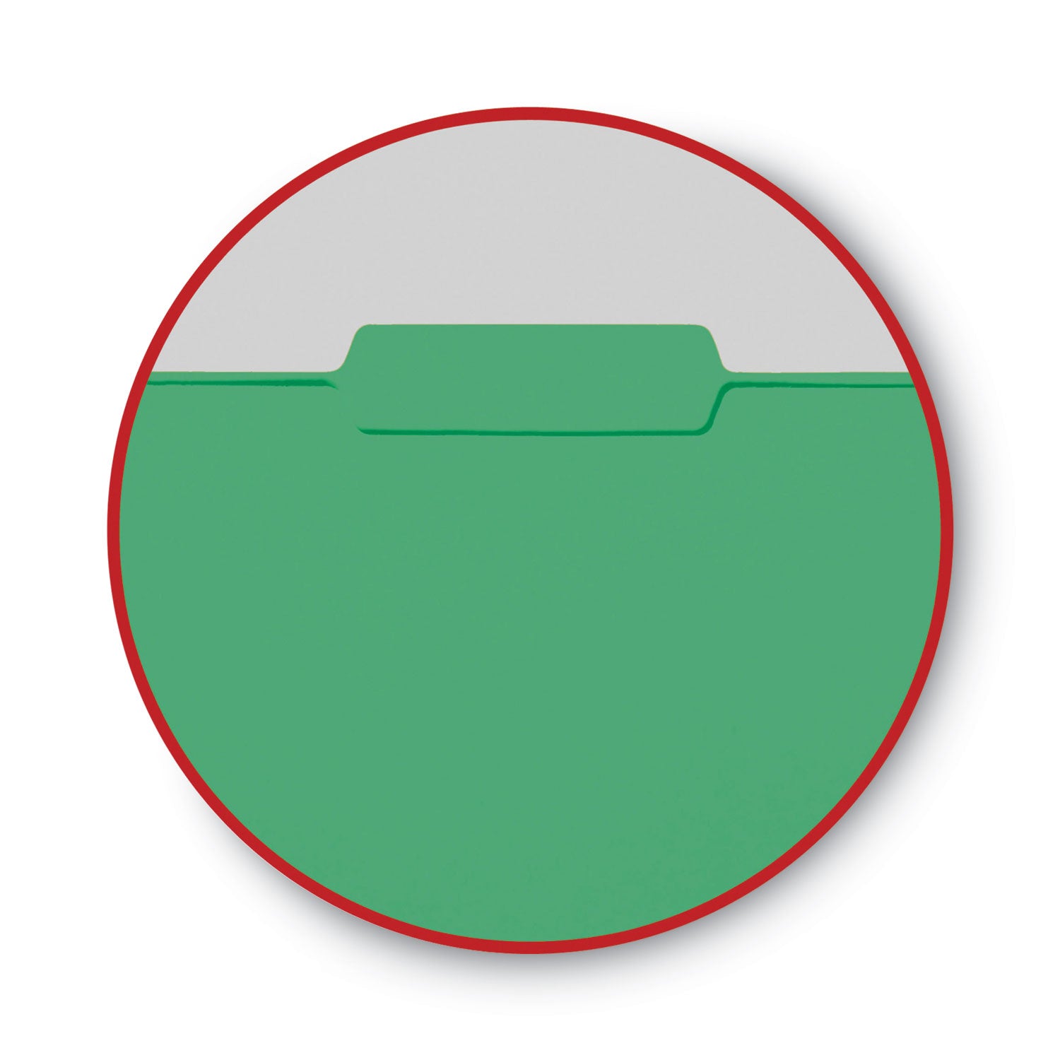 Smead Interior File Folders, 1/3-Cut Tabs: Assorted, Letter Size, 0.75" Expansion, Green, 100/Box