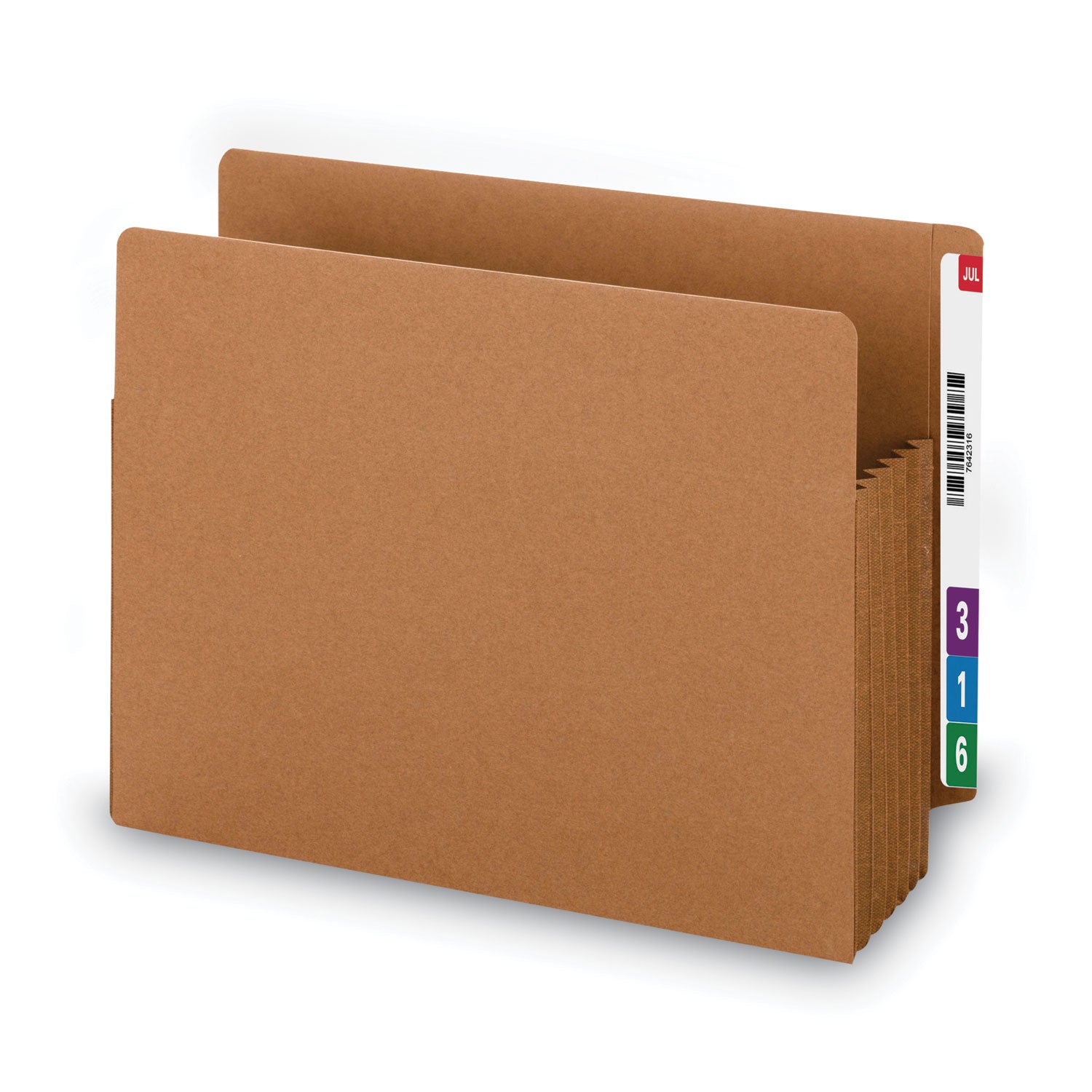 Smead Heavy-Duty Redrope End Tab Tuff Pockets, 5.25" Expansion, Letter Size, Redrope, 10/box