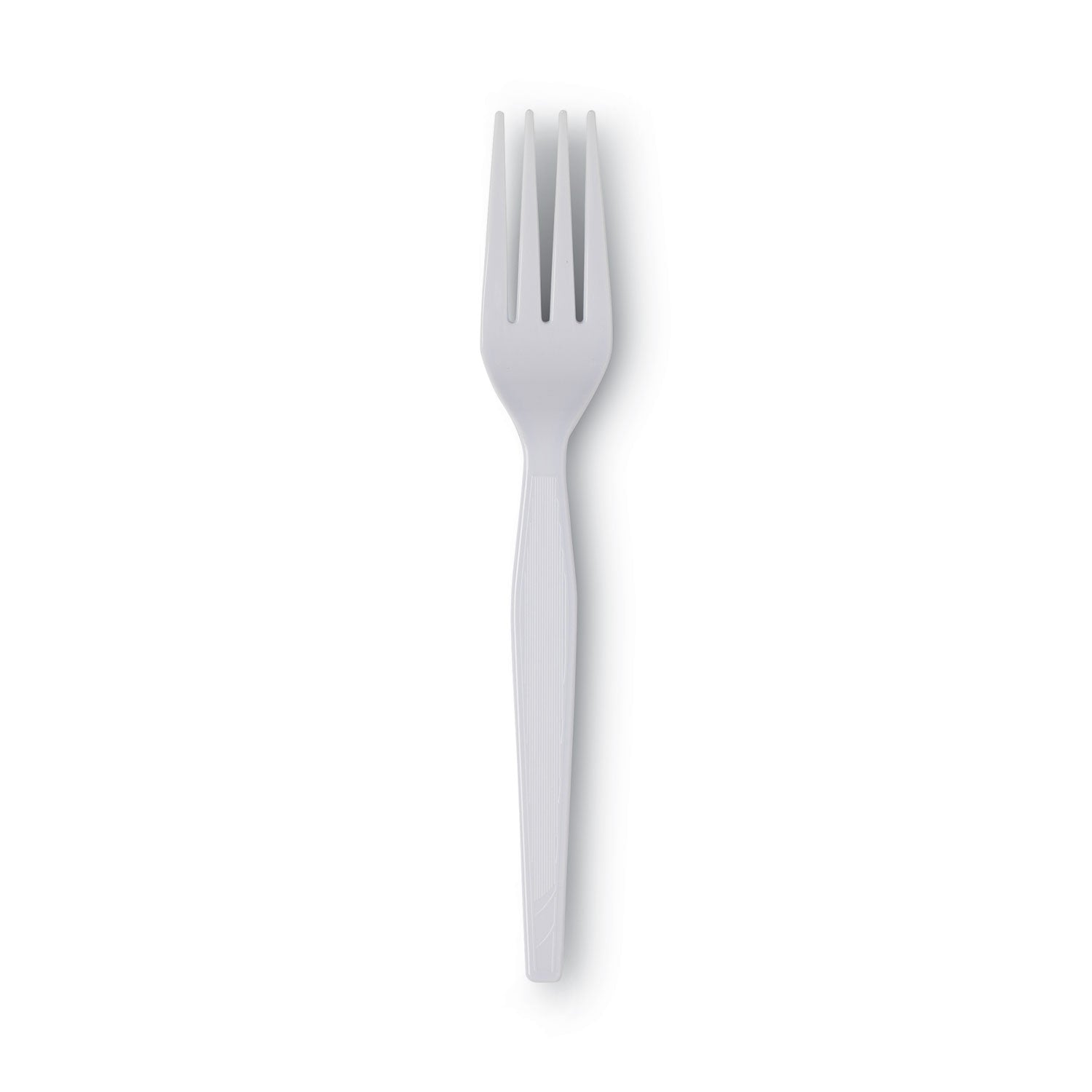 Dixie® Plastic Cutlery, Heavyweight Fork, White, 100/Box