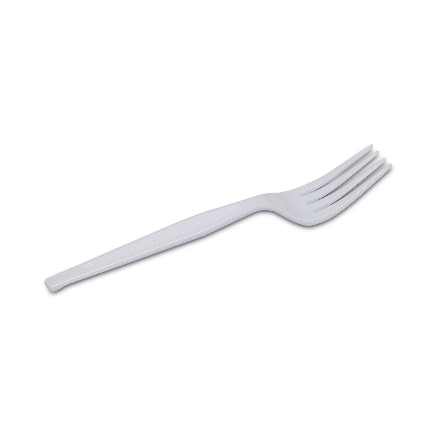 Dixie® Plastic Cutlery, Heavyweight Fork, White, 100/Box