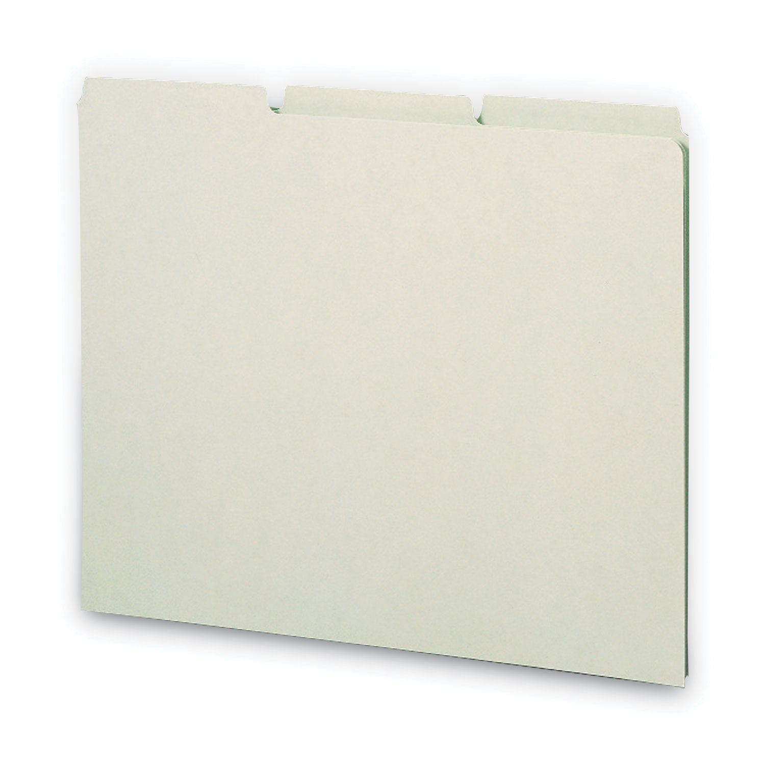 Smead Recycled Blank Top Tab File Guides, 1/3-Cut Top Tab, Blank, 8.5 X 11, Green, 100/box