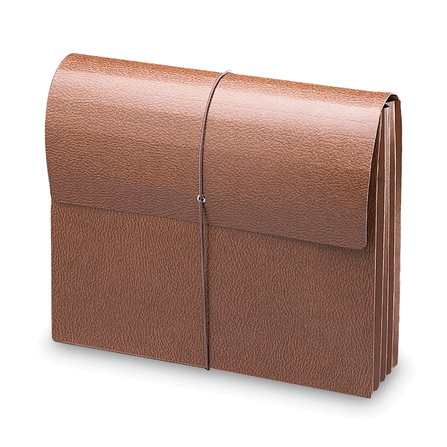 Smead Classic Expanding Wallets, 3.5" Expansion, 1 Section, Elastic Cord Closure, Letter Size, Redrope