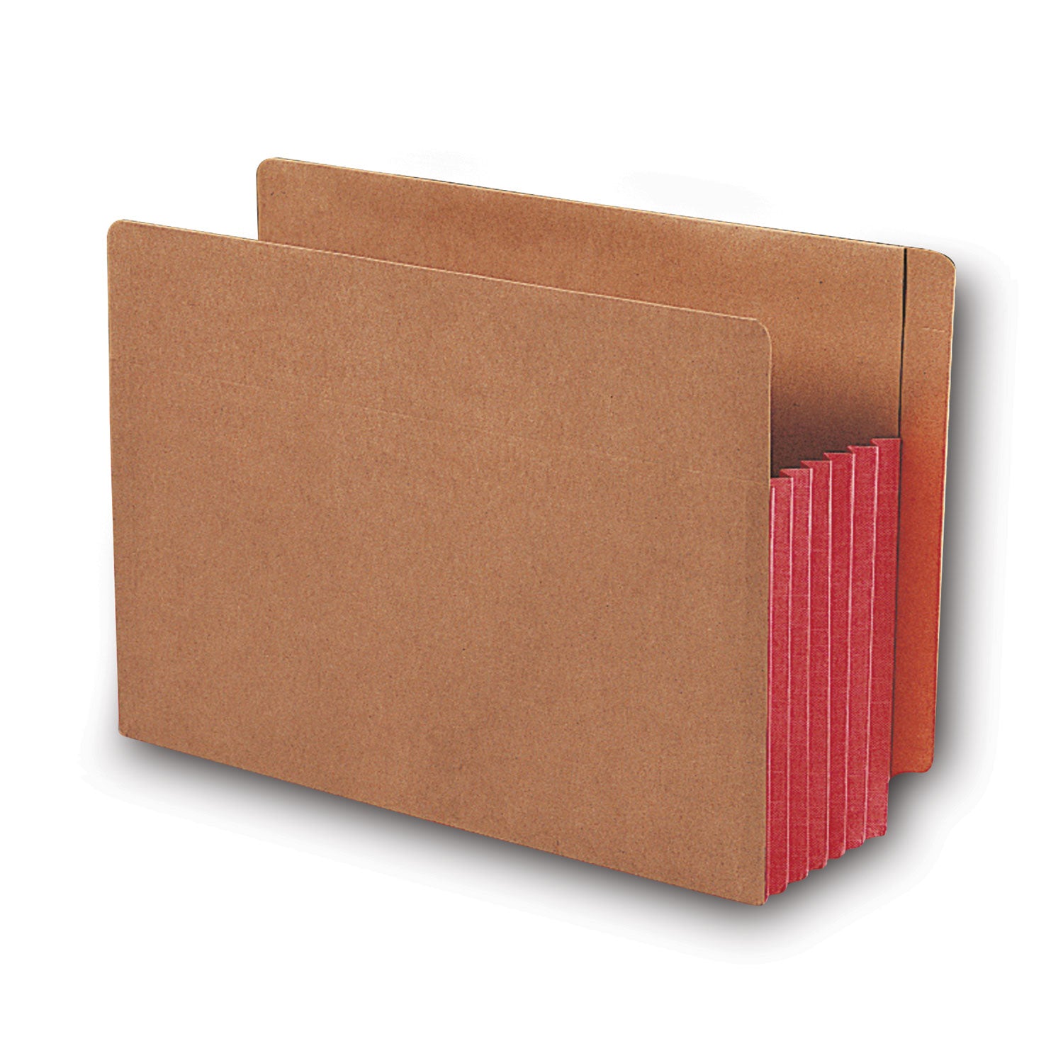 Smead Redrope Drop-Front End Tab File Pockets, Fully Lined 6.5" High Gussets, 5.25" Expansion, Letter Size, Redrope/Red, 10/Box