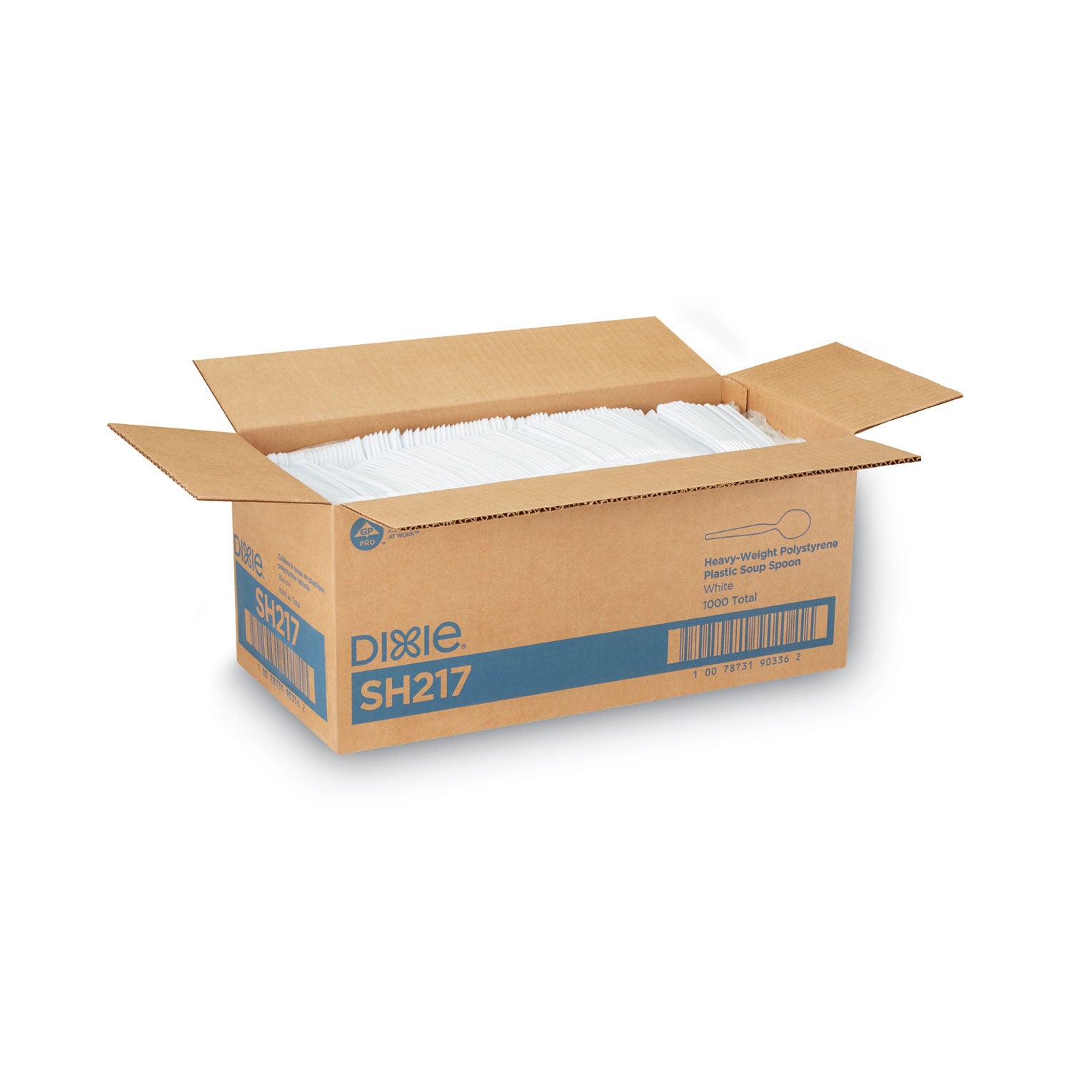 Dixie® Plastic Cutlery, Heavyweight Soup Spoon, White, 1,000/Carton