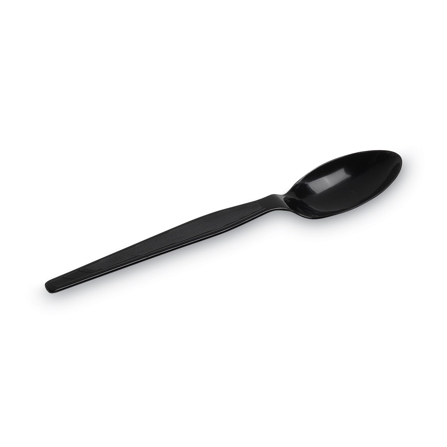 Dixie® Individually Wrapped Heavyweight Spoon, Plastic, Black, 1,000/Carton