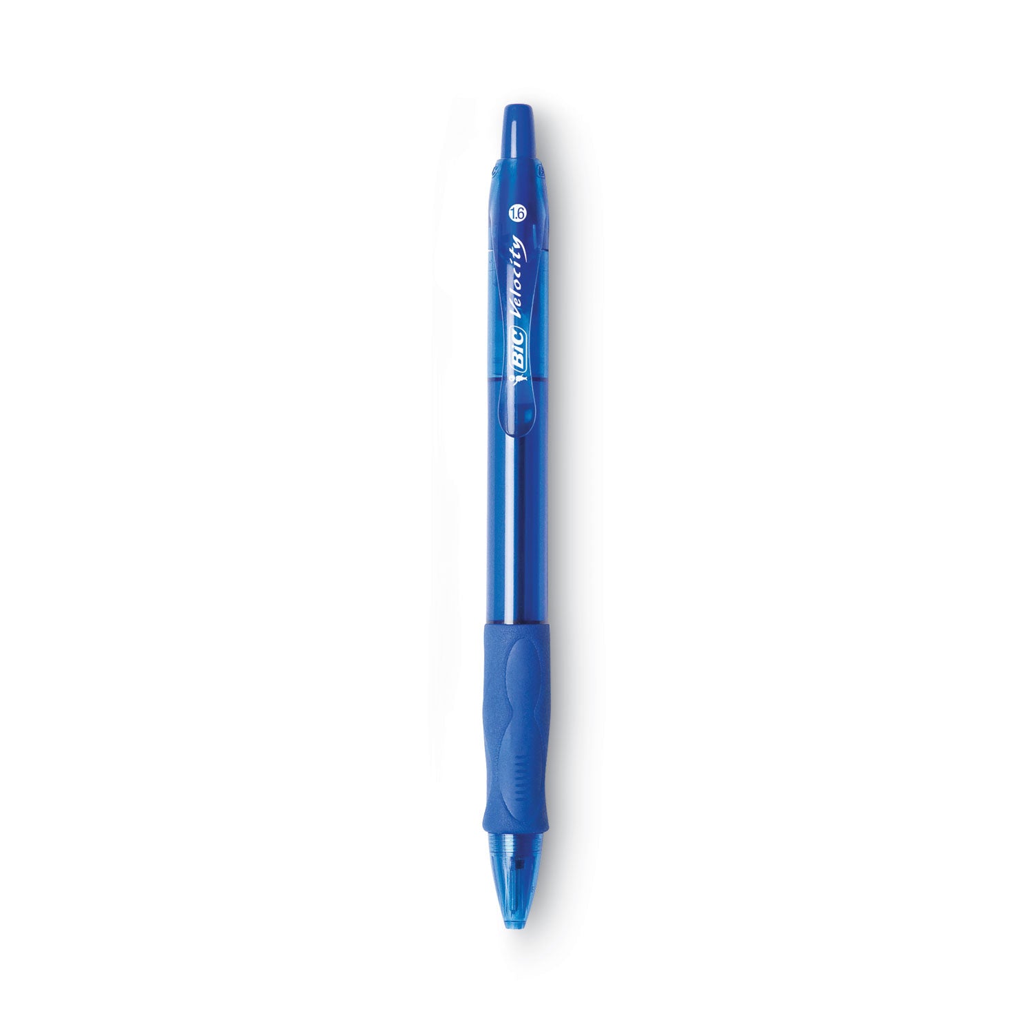 BIC® Glide Bold Ballpoint Pen, Retractable, Bold 1.6 Mm, Blue Ink, Translucent Blue Barrel, Dozen