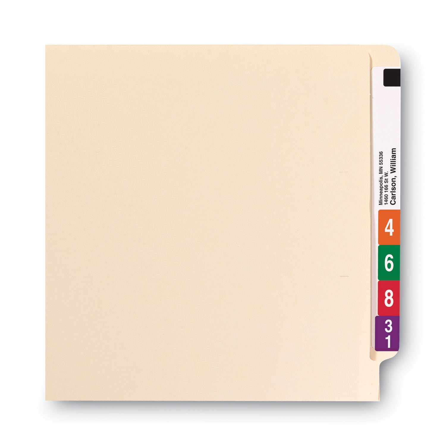 Smead End Tab Fastener Folders with Reinforced Straight Tabs, 14-pt Manila, 2 Fasteners, Letter Size, Manila Exterior, 50/Box