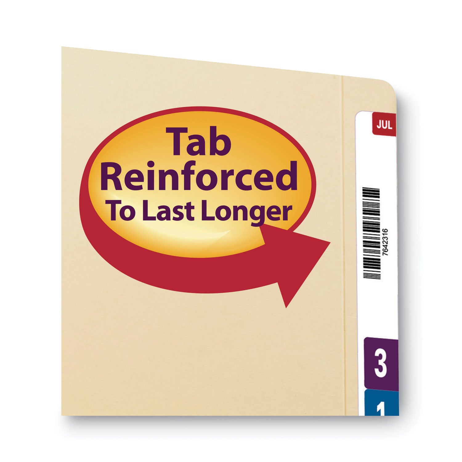 Smead Fastener Folder with Divider, 0.75" Expansion, 1 Divider, 4 Fasteners, Letter Size, Manila Exterior, 50/Box