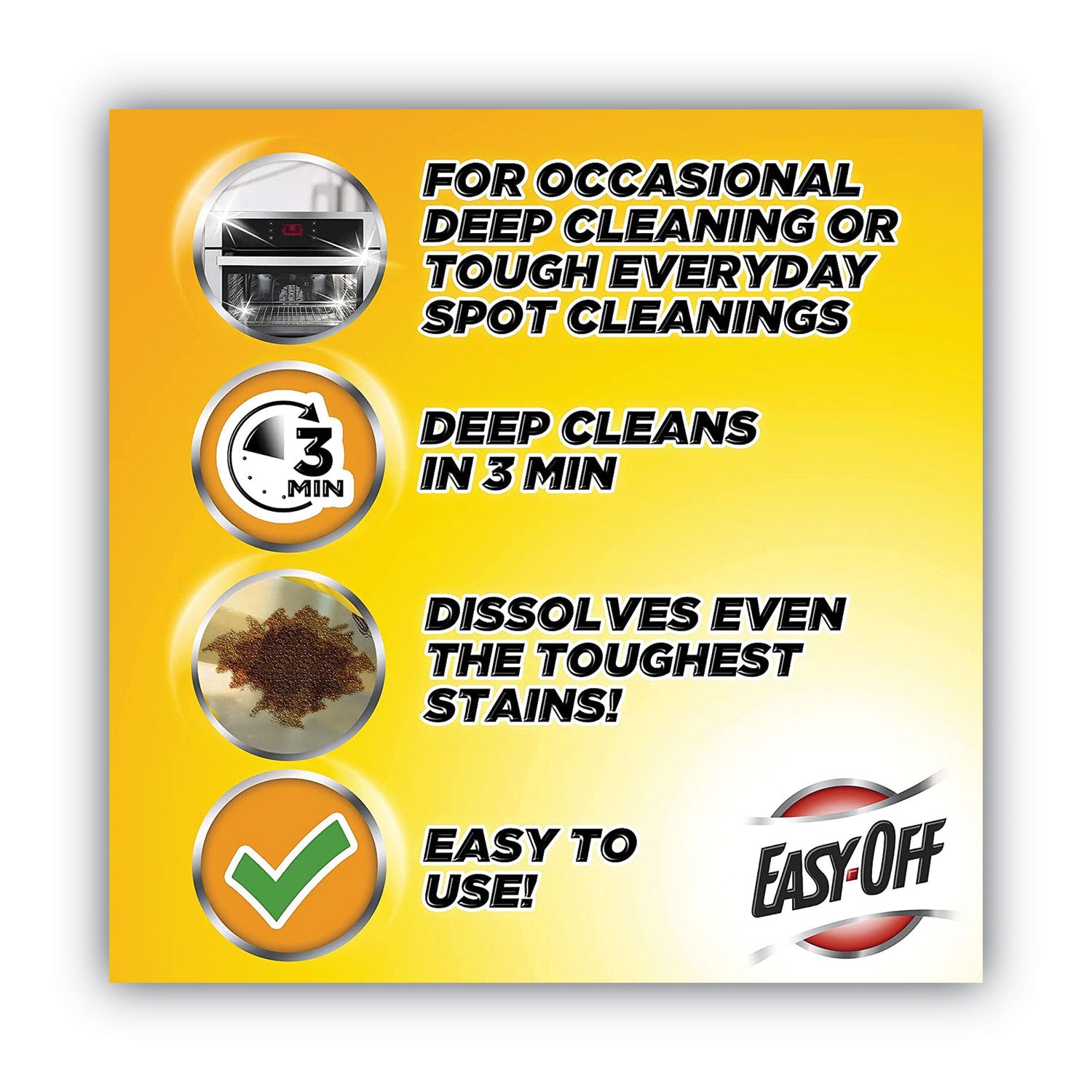 EASY-OFF® Heavy Duty Oven Cleaner, Fresh Scent, Foam, 14.5 Oz Aerosol Spray, 6/carton