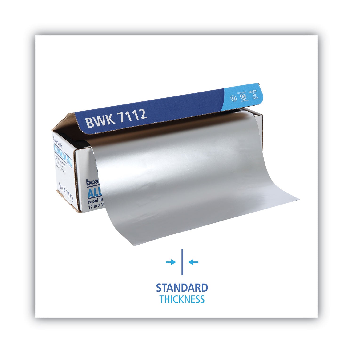 Boardwalk® Standard Aluminum Foil Roll, 63 Gauge, 12" x 1,000 ft