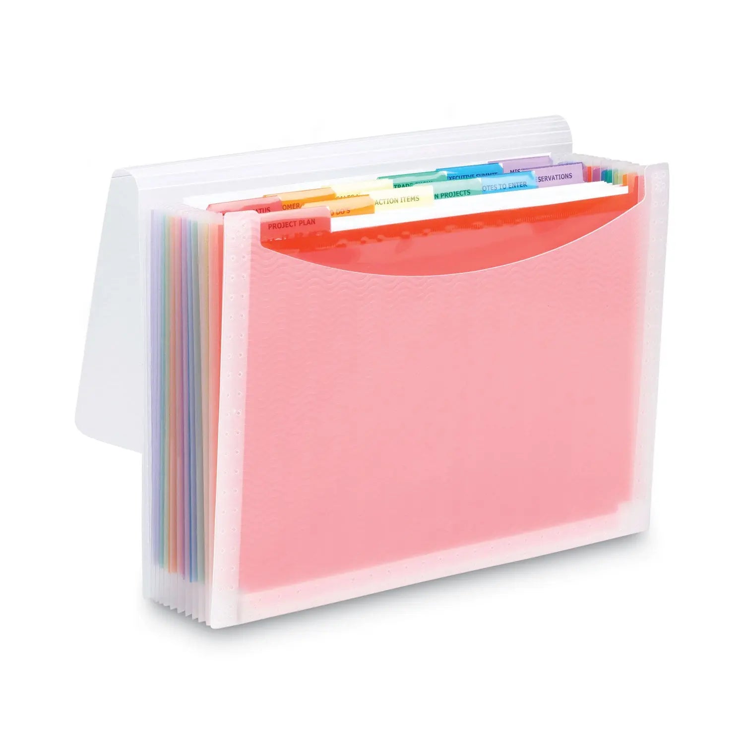 ColorVue Expanding File, 13 Sections, Cord/Hook Closure, 1/6-Cut Tabs, Letter Size, Randomly Assorted Colors Smead Flipcost
