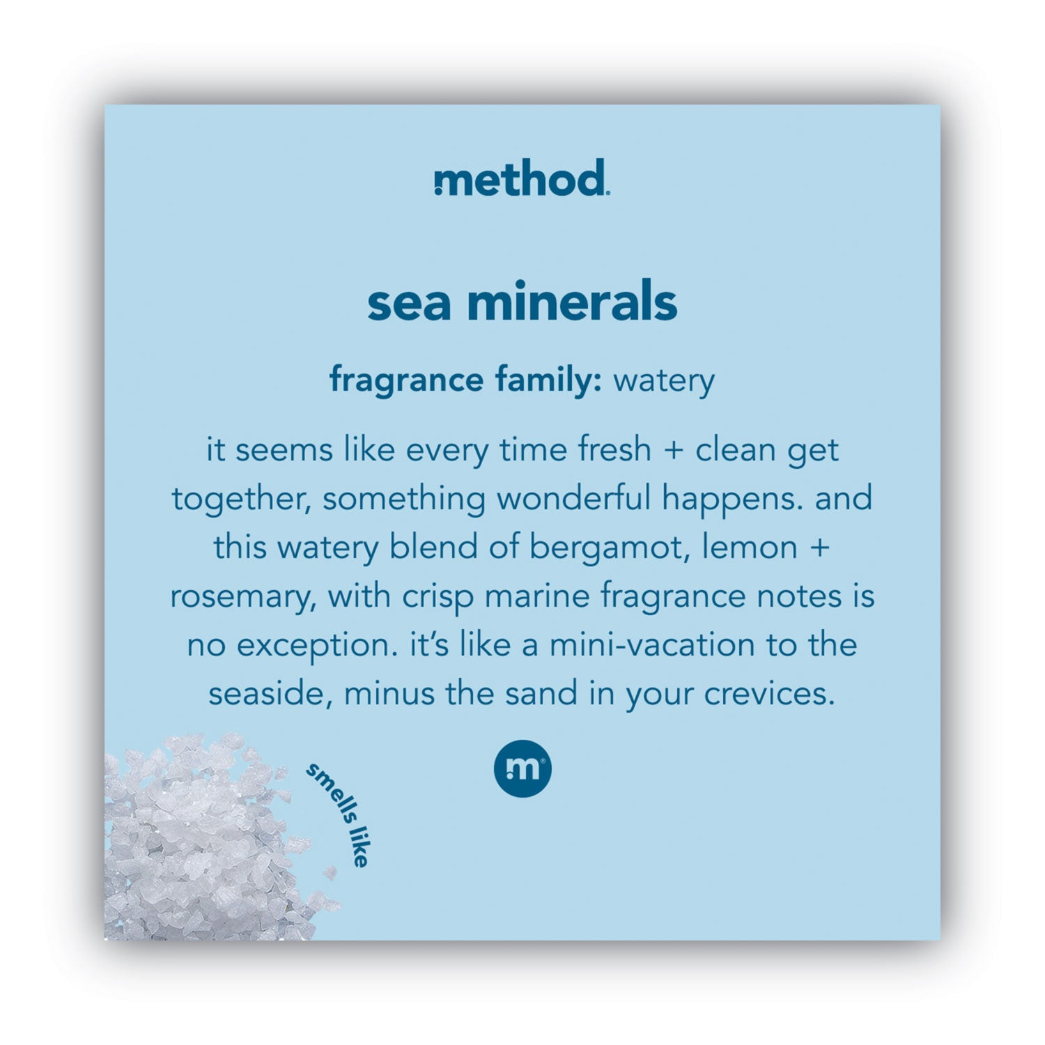 Method® Foaming Hand Wash, Sea Minerals Scent, 10 oz, 6/Carton