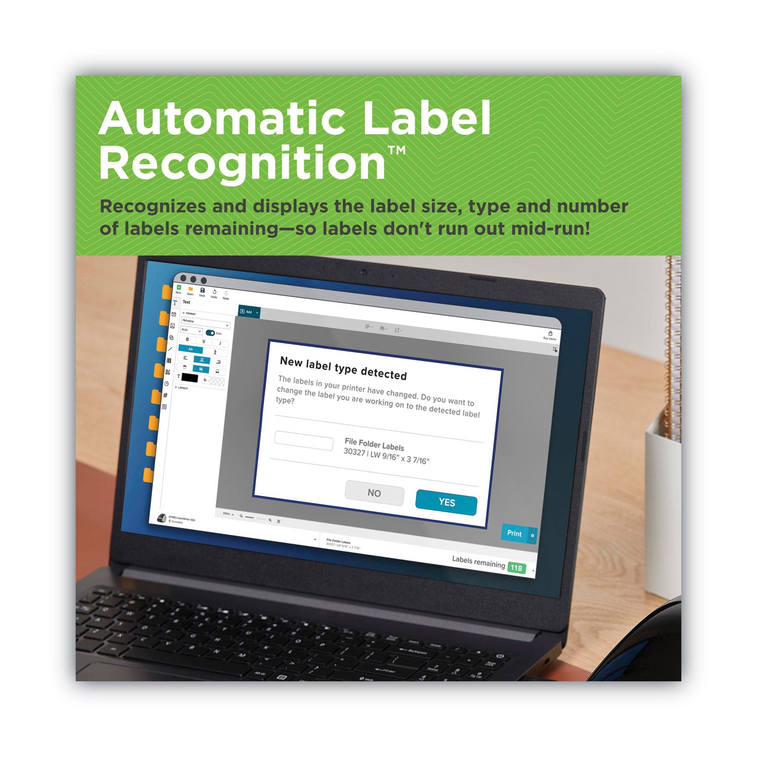DYMO® Labelwriter 550 Turbo Series Label Printer, 90 Labels/min Print Speed, 5.34 X 7.38 X 8.5