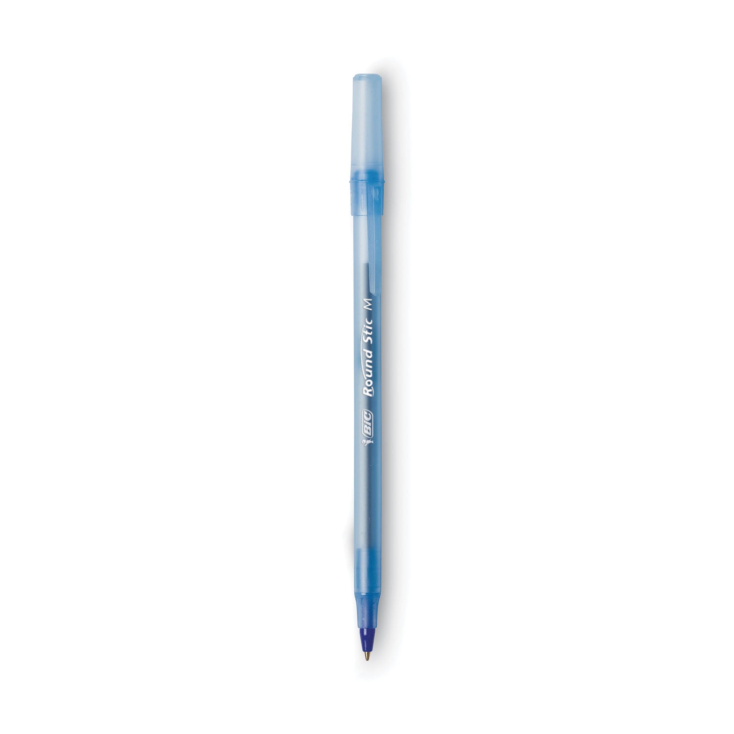 BIC® Round Stic Xtra Life Ballpoint Pen Value Pack, Stick, Medium 1 Mm, Blue Ink, Translucent Blue Barrel, 60/box