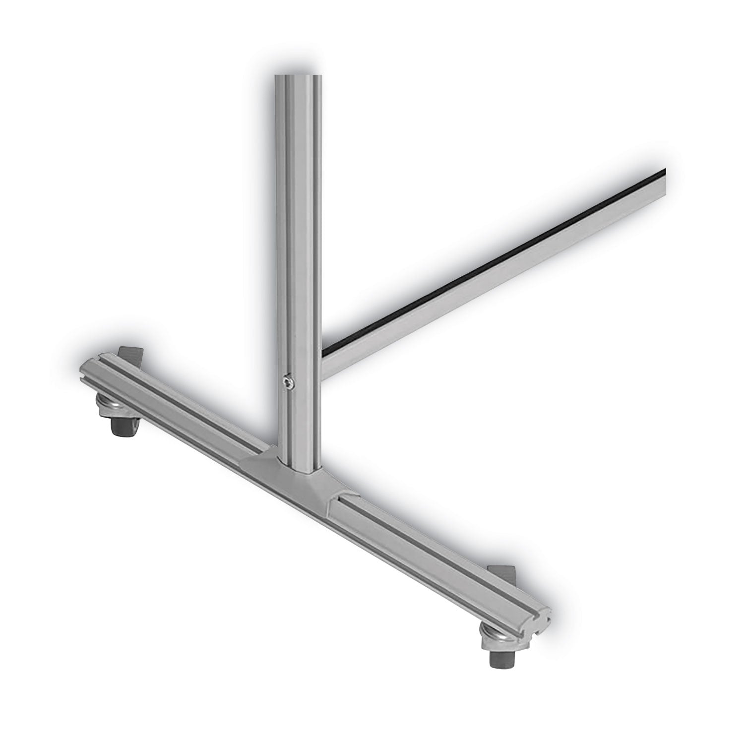 MasterVision® Protector Series Mobile Glass Panel Divider, 49 X 22 X 81, Clear/aluminum