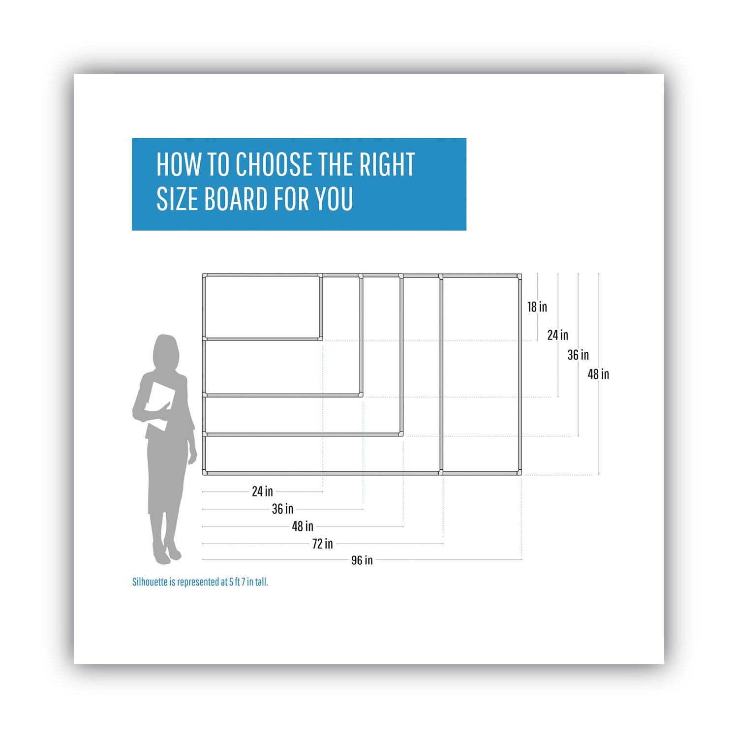 MasterVision® Magnetic Glass Dry Erase Board, 48" x 36", Opaque White Surface