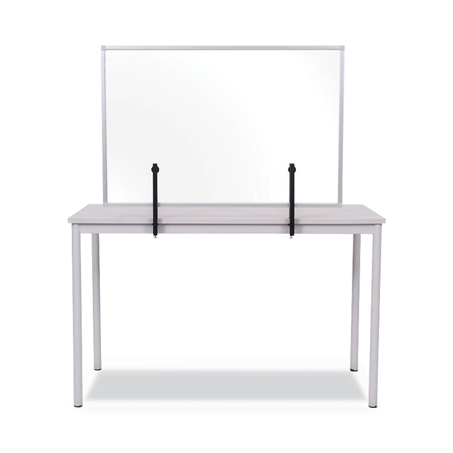 MasterVision® Protector Series Glass Aluminum Desktop Divider, 40.9 X 0.16 X 27.6, Clear