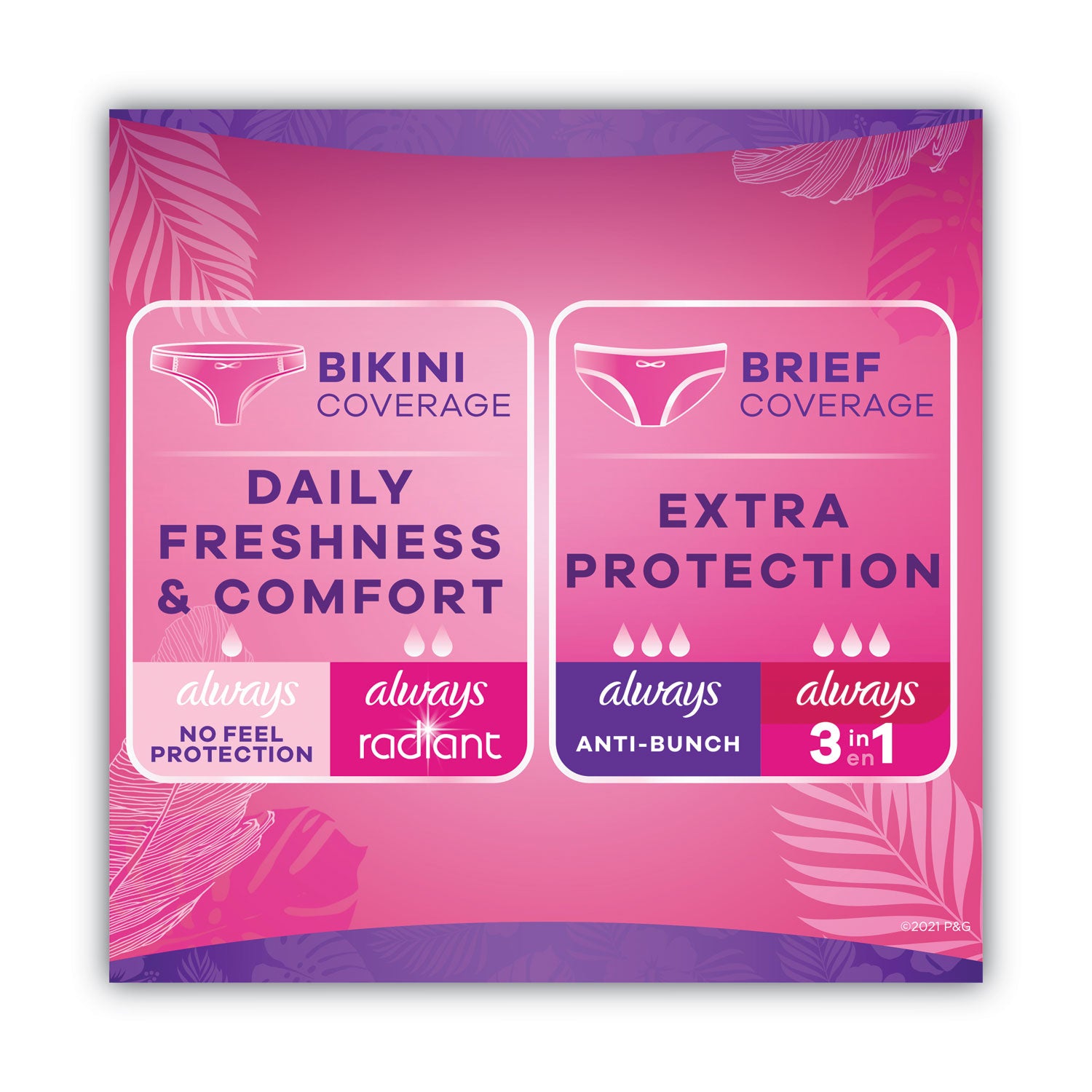 Always® Thin Daily Panty Liners, Regular, 120/pack, 6 Packs/carton
