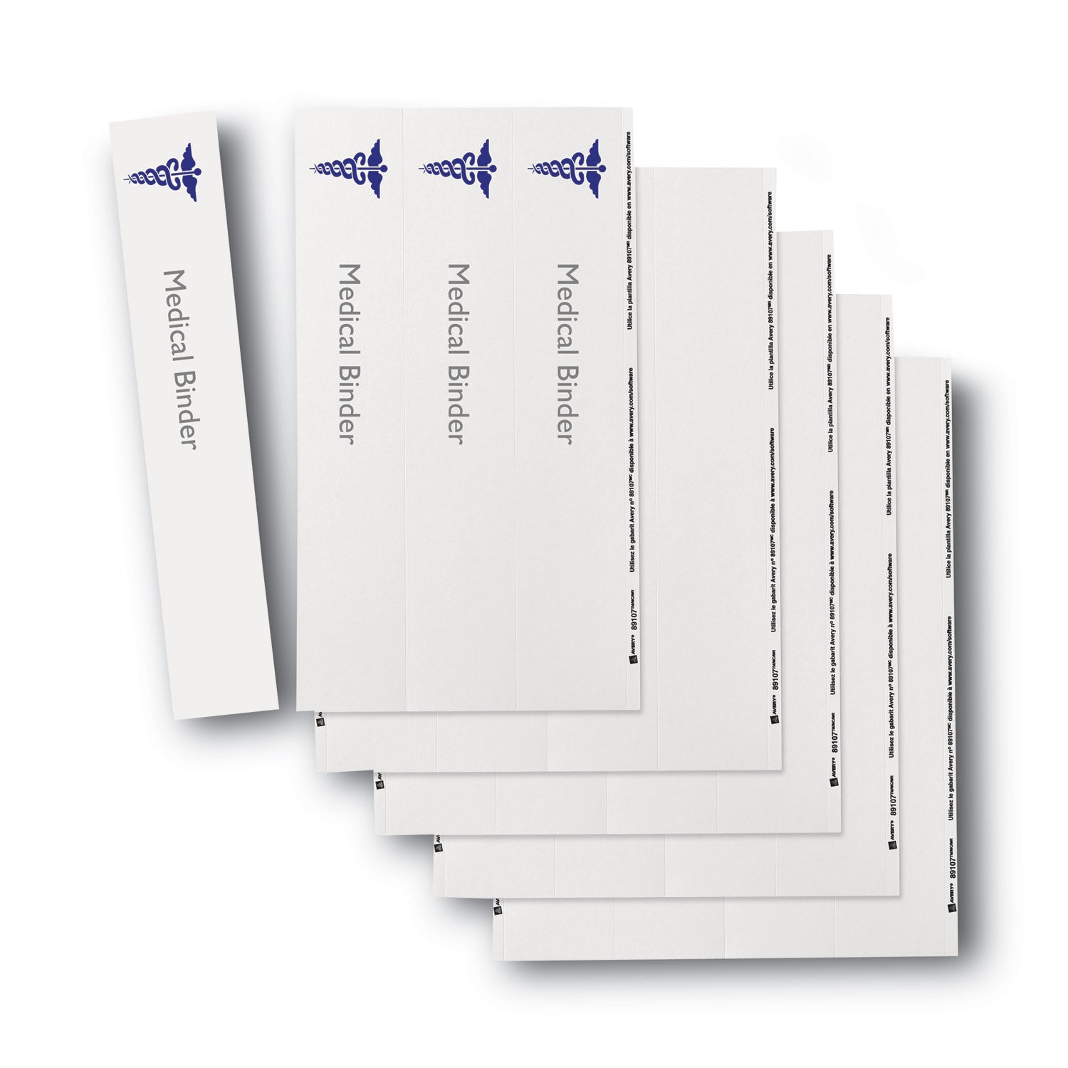 Avery® Binder Spine Inserts, 2" Spine Width, 4 Inserts/sheet, 5 Sheets/pack