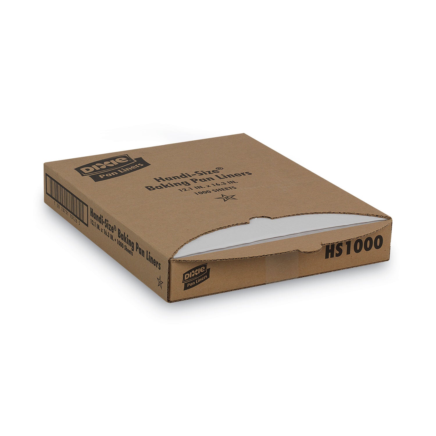 Dixie® Greaseproof Liftoff Pan Liners, 12.2 x 16.38, White, 1,000/Carton