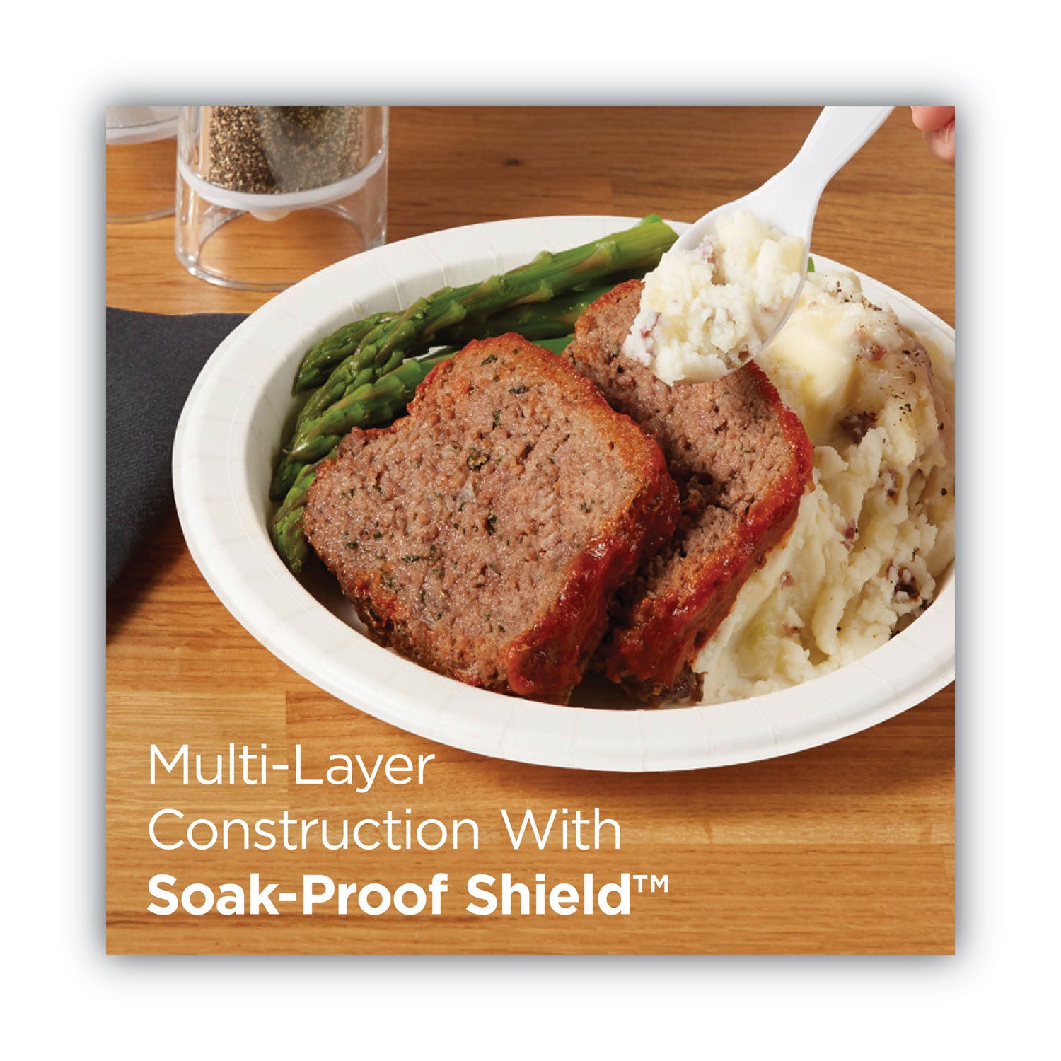 Dixie® Pathways Soak-Proof Shield Mediumweight Paper Plates, WiseSize, 6.87" dia, Green/Burgundy, 500/Carton