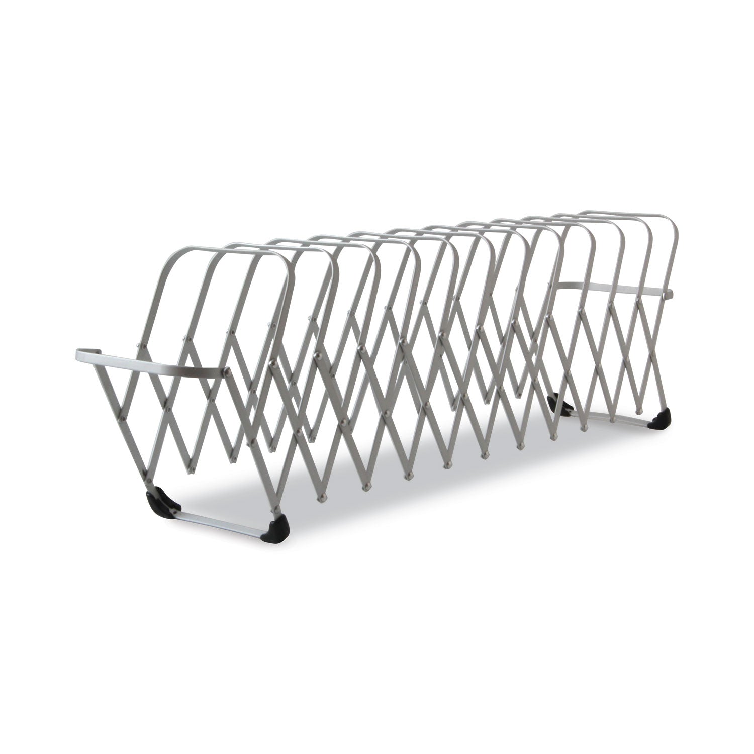 LEE Flexifile Expandable Collator To Organizer, 12 Sections, Letter To Legal Size Files, 6" X 6.75" X 10.5", Silver