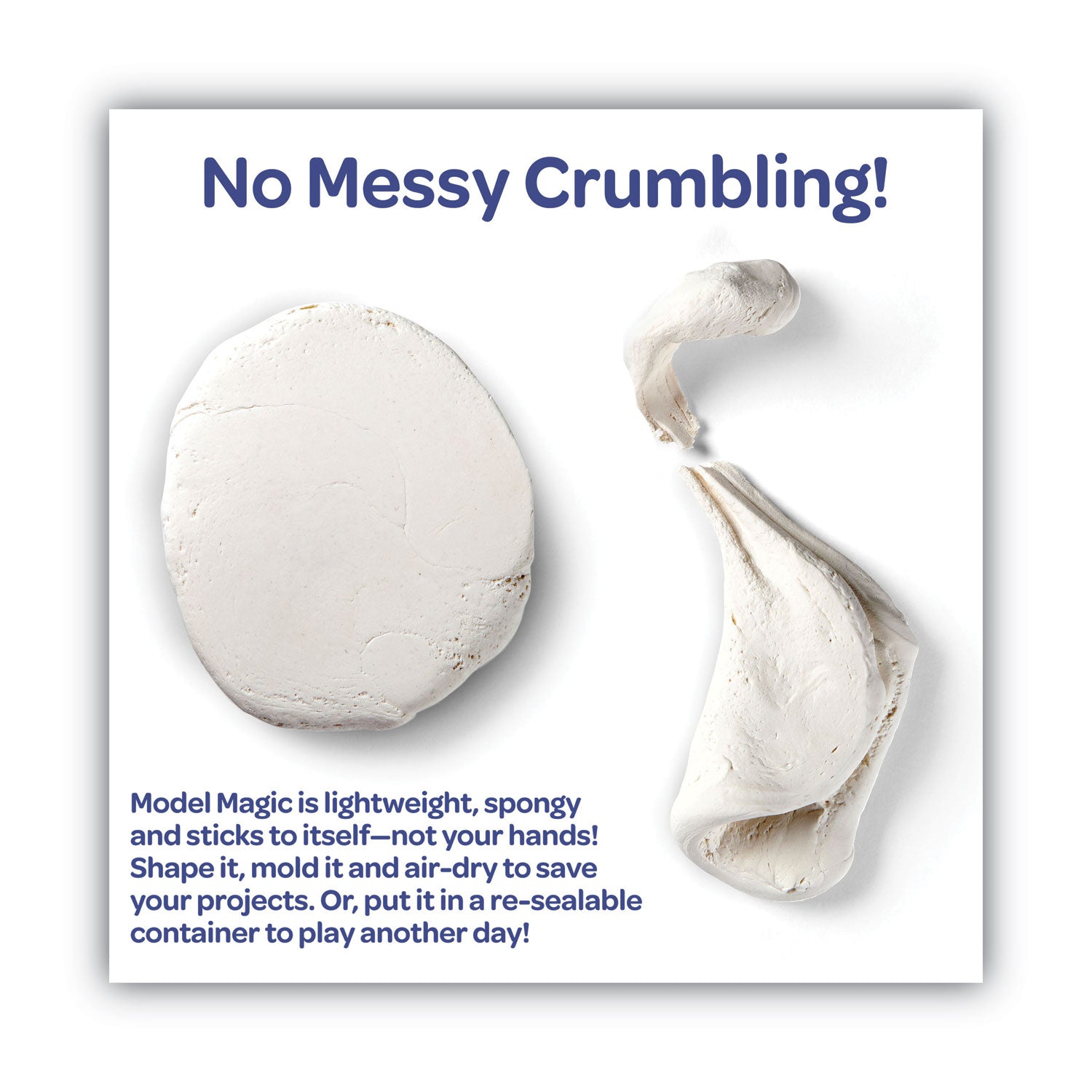 Crayola® Model Magic Modeling Compound,1 Oz Packs, 75 Packs, White, 6 Lbs 13 Oz