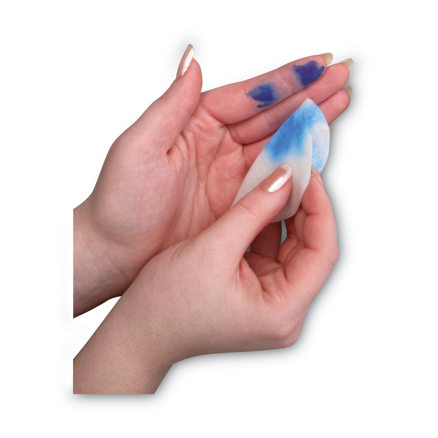 LEE Clean-Ups Hand Cleaning Pads, Cloth, 1-Ply, 3" dia, Mild Floral Scent, 60/Tub