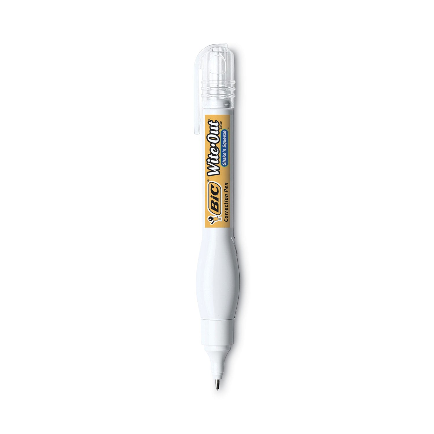 BIC® Wite-Out Shake 'n Squeeze Correction Pen, 8 Ml, White, 4/pack
