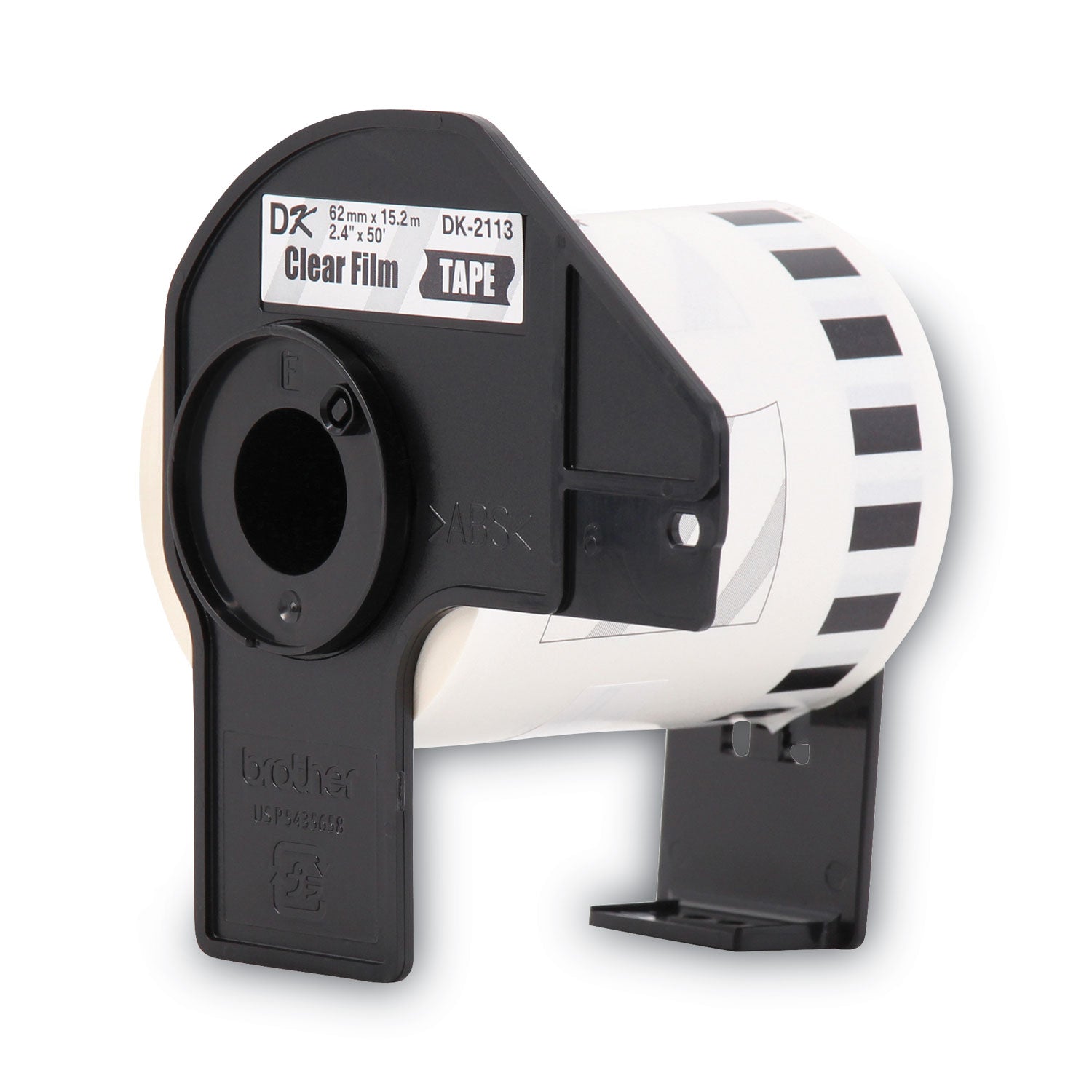 Brother Continuous Film Label Tape, 2.4" X 50 Ft Roll, Clear