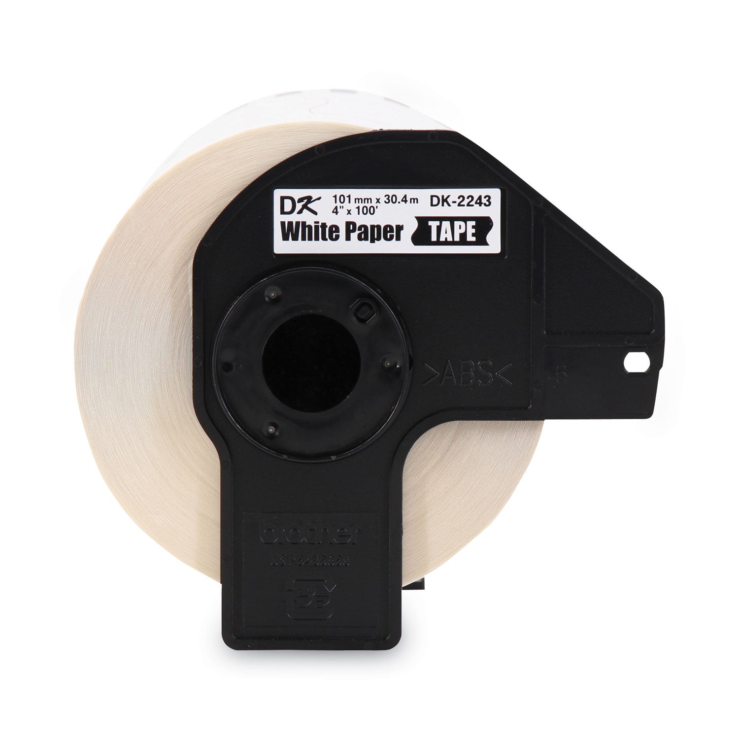 Brother Continuous Length Shipping Label Tape For Ql-1050, 4" X 100 Ft Roll, White