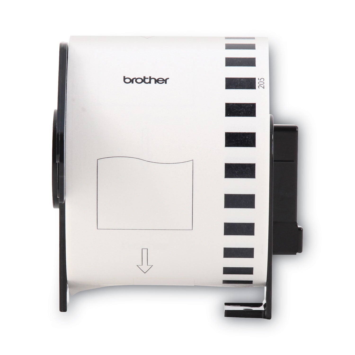 Brother Continuous Paper Label Tape, 2.4" X 100 Ft Roll, White