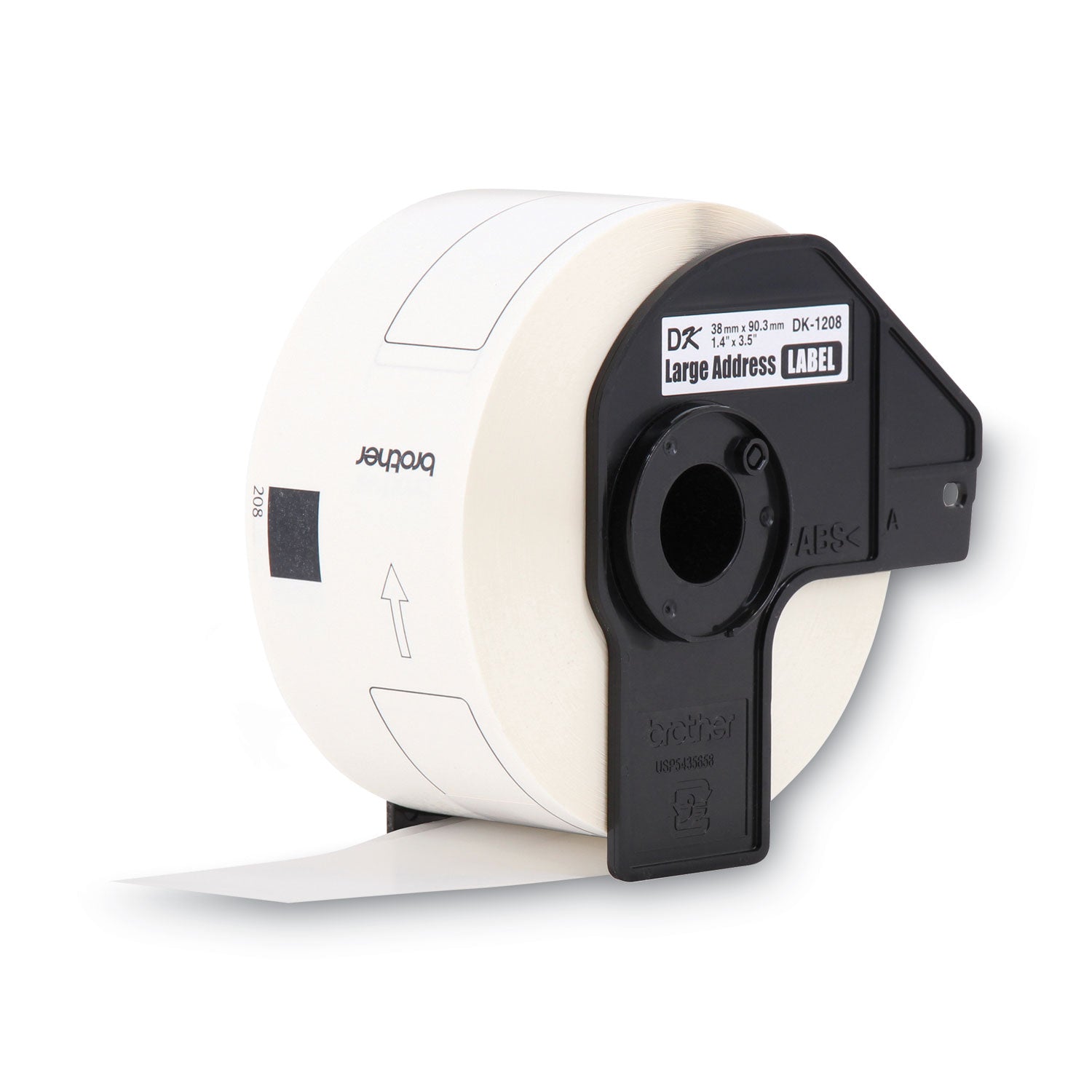 Brother Die-Cut Address Labels, 1.4" x 3.5", White, 400 Labels/Roll