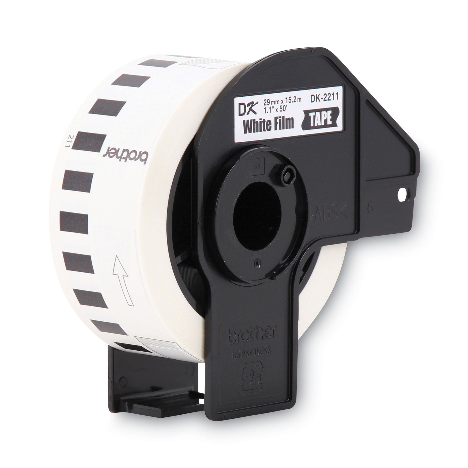 Brother Continuous Film Label Tape, 1.1" X 50 Ft Roll, White