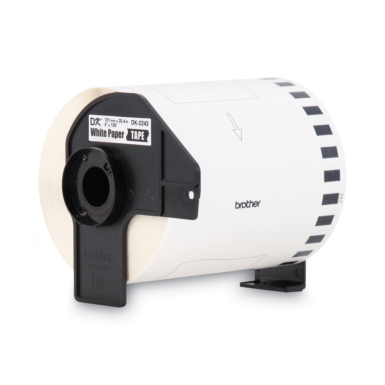 Brother Continuous Length Shipping Label Tape For Ql-1050, 4" X 100 Ft Roll, White